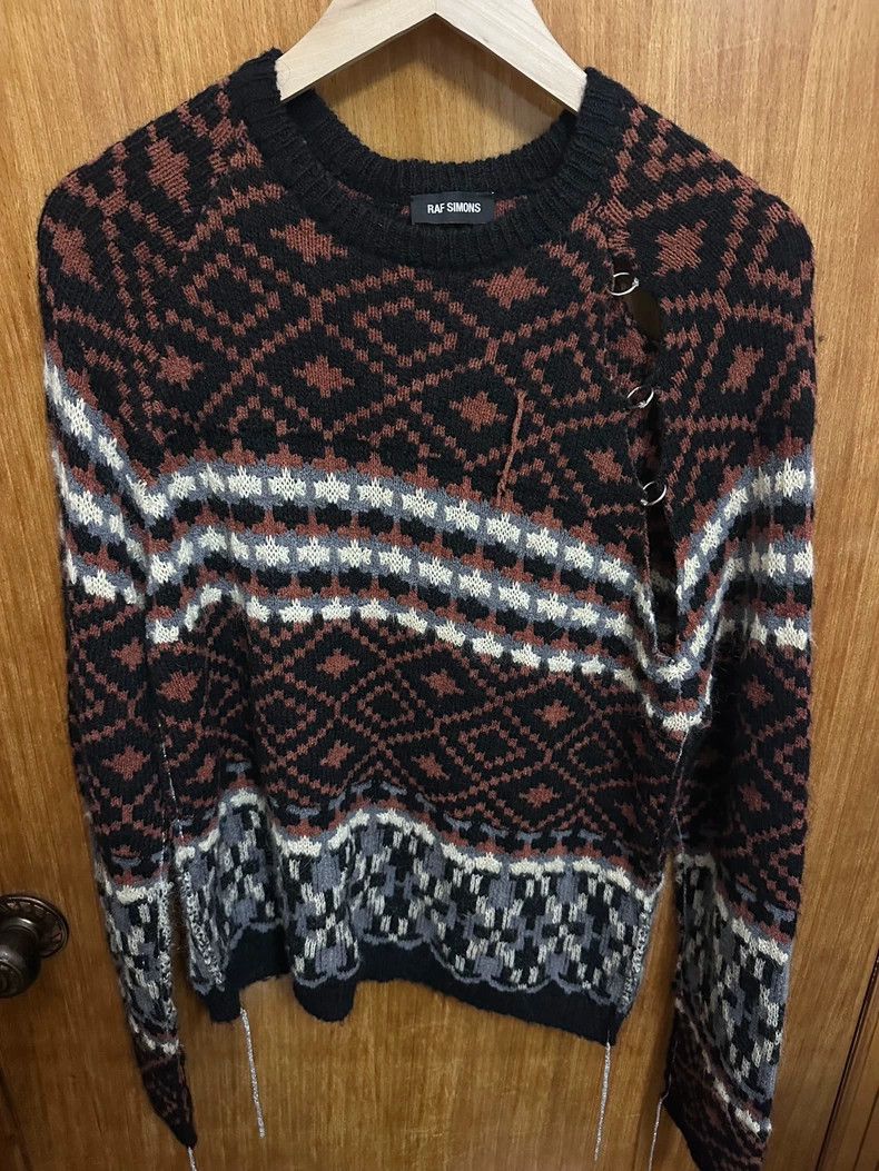 Raf Simons Raf simons Iron ring and silver ring sweater Size US L / EU 52-54 / 3 - 2 Thumbnail