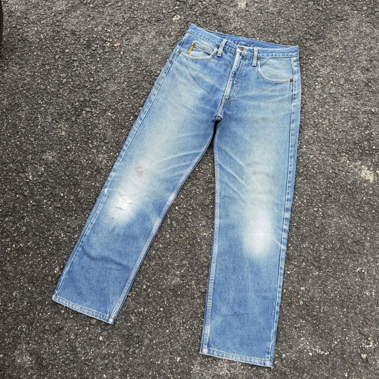 Giorgio Armani VINTAGE ARMANI JEANS 90' LIGHT WASH DENIM JEAN PANTS Size US 31 - 2 Thumbnail
