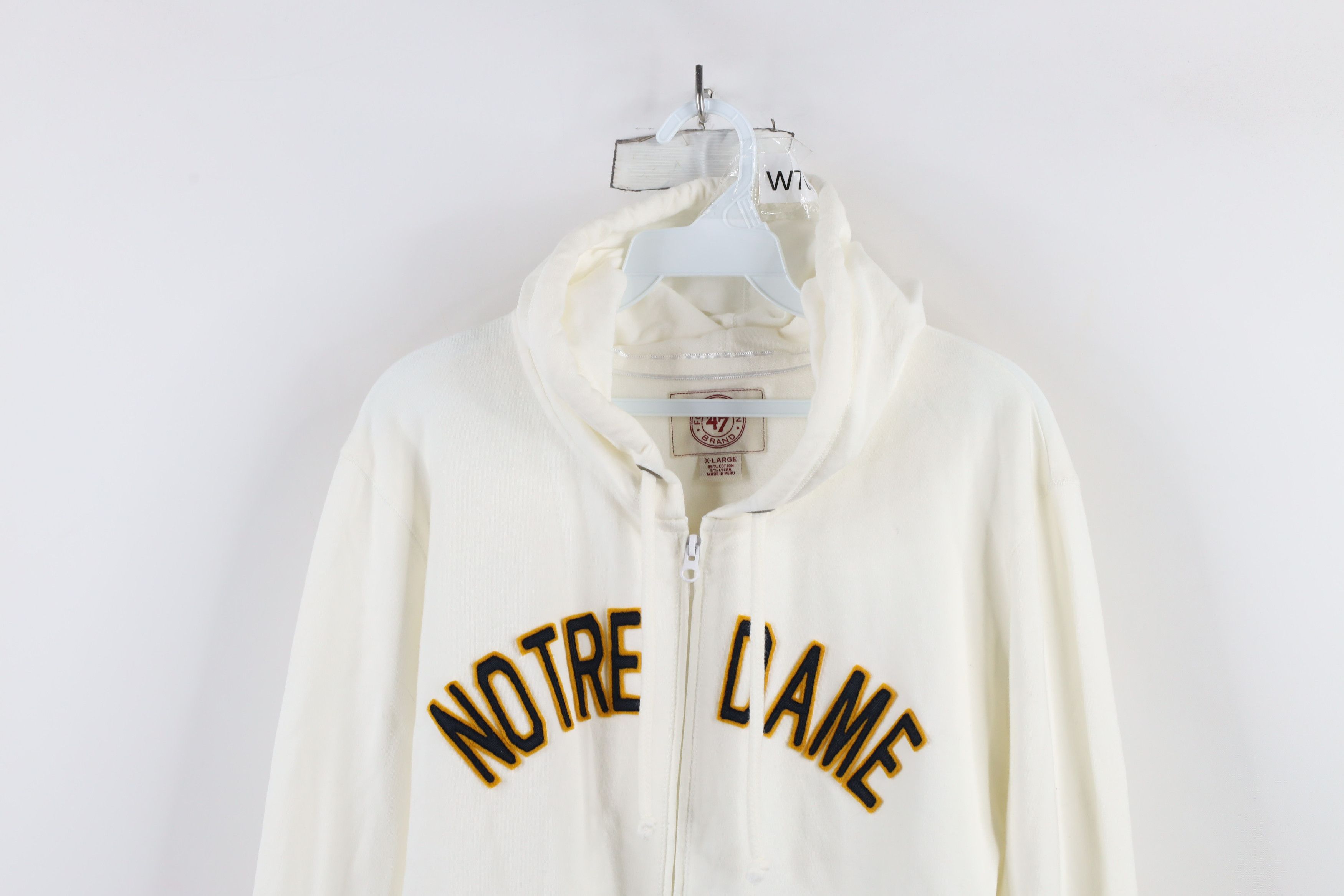 Vintage Vintage Notre Dame University Full Zip Hoodie Sweatshirt Size XL / US 12-14 / IT 48-50 - 2 Thumbnail
