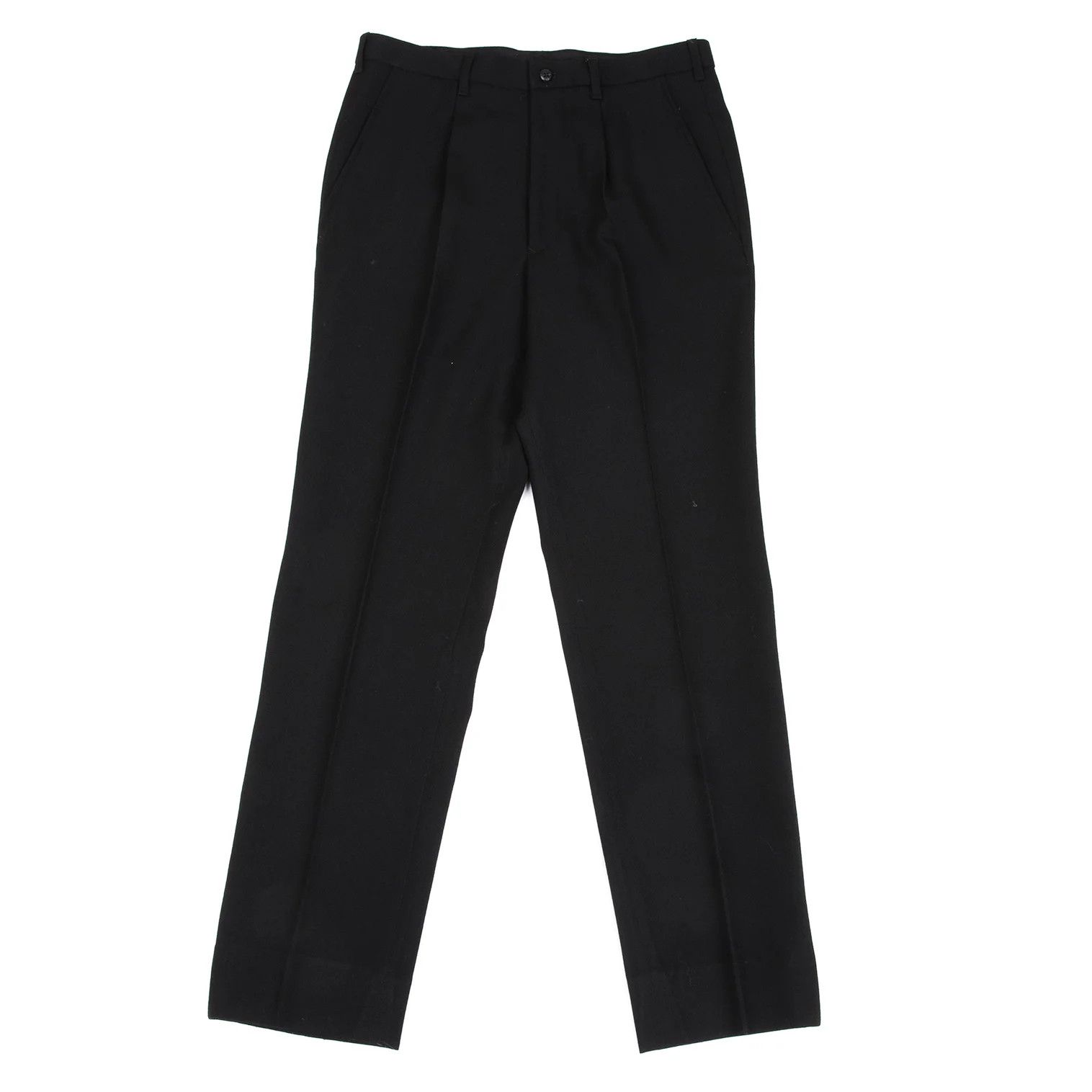Yohji Yamamoto Yohji Yamamoto Wool Tuck Straight Pants Black size 3 Size US 34 / EU 50 - 1 Thumbnail