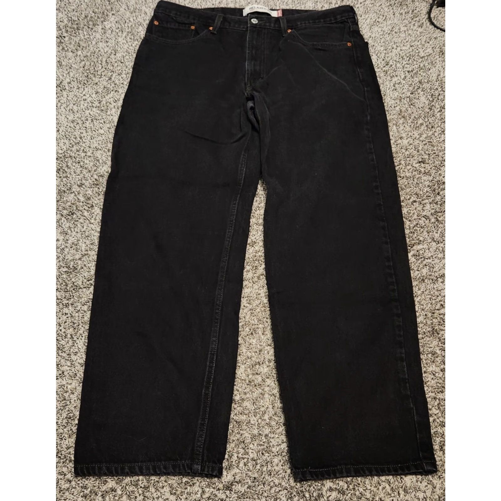Levi's VINTAGE Levi's 550 Jeans Black Relaxed Wide Leg 38x30 Men 90s Mens Size US 38 / EU 54 - 2 Thumbnail