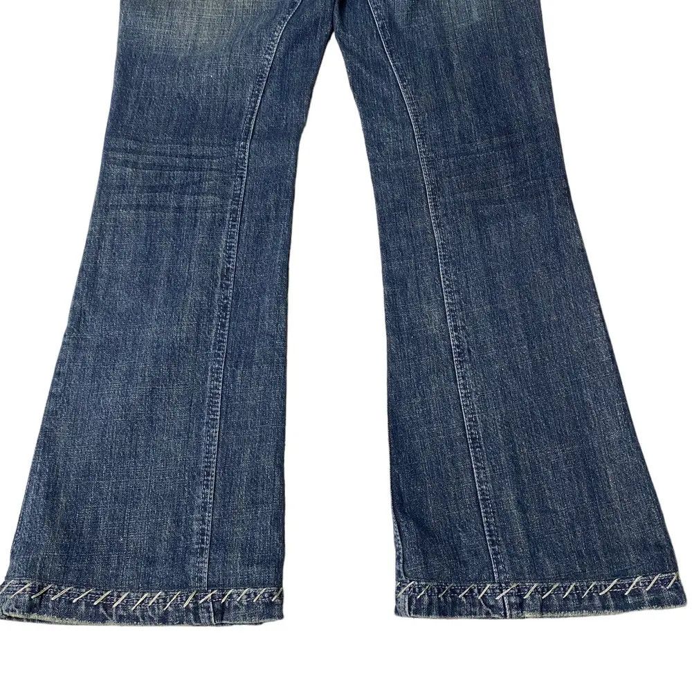 If Six Was Nine 2000's Antik Flared Seawash Tribal Bootcut Jeans Size US 29 - 13 Thumbnail