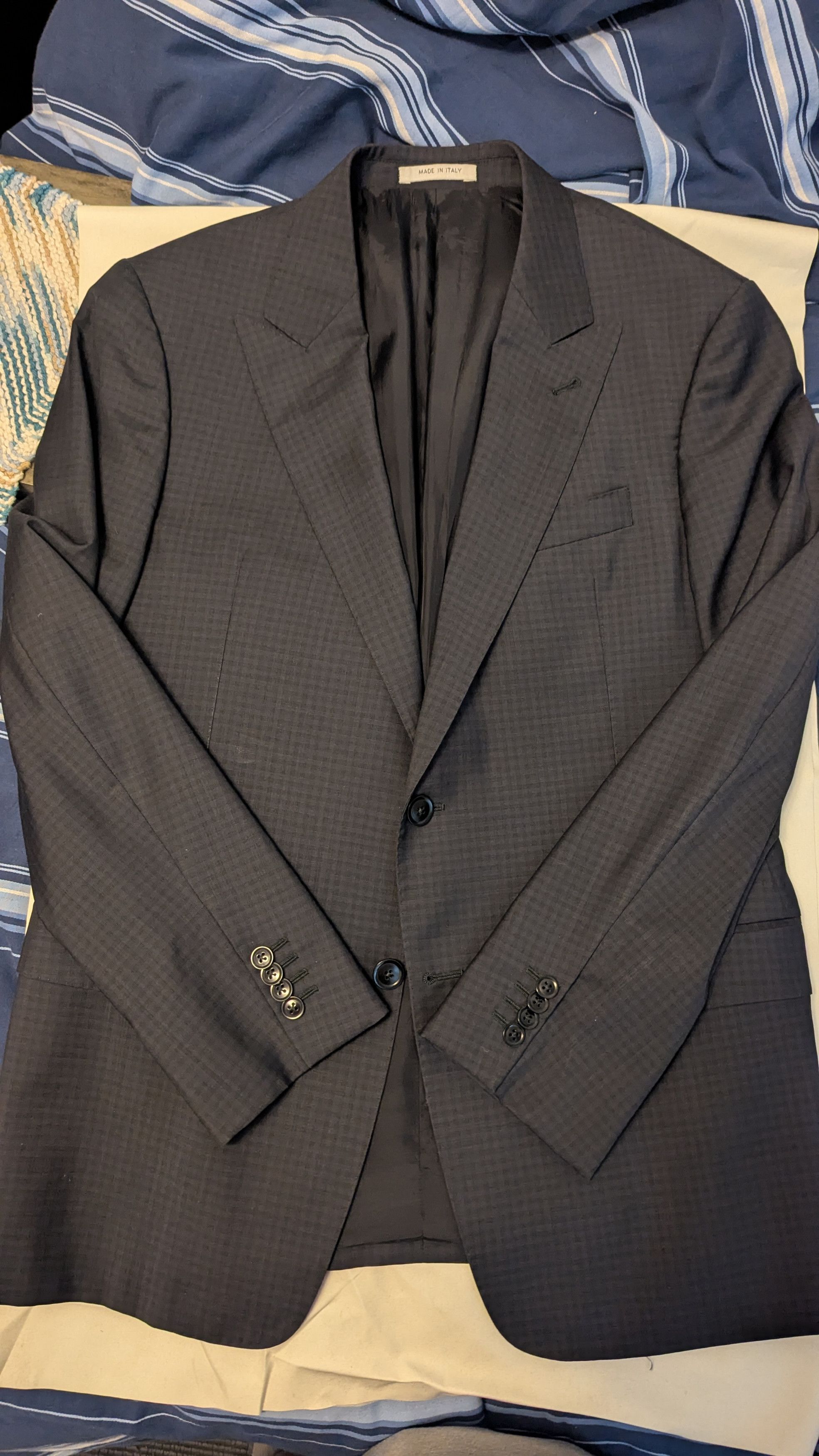 Armani Collezioni No Tags, Used Armani Collezioni S-Line Check Blazer Size 40R - 1 Thumbnail