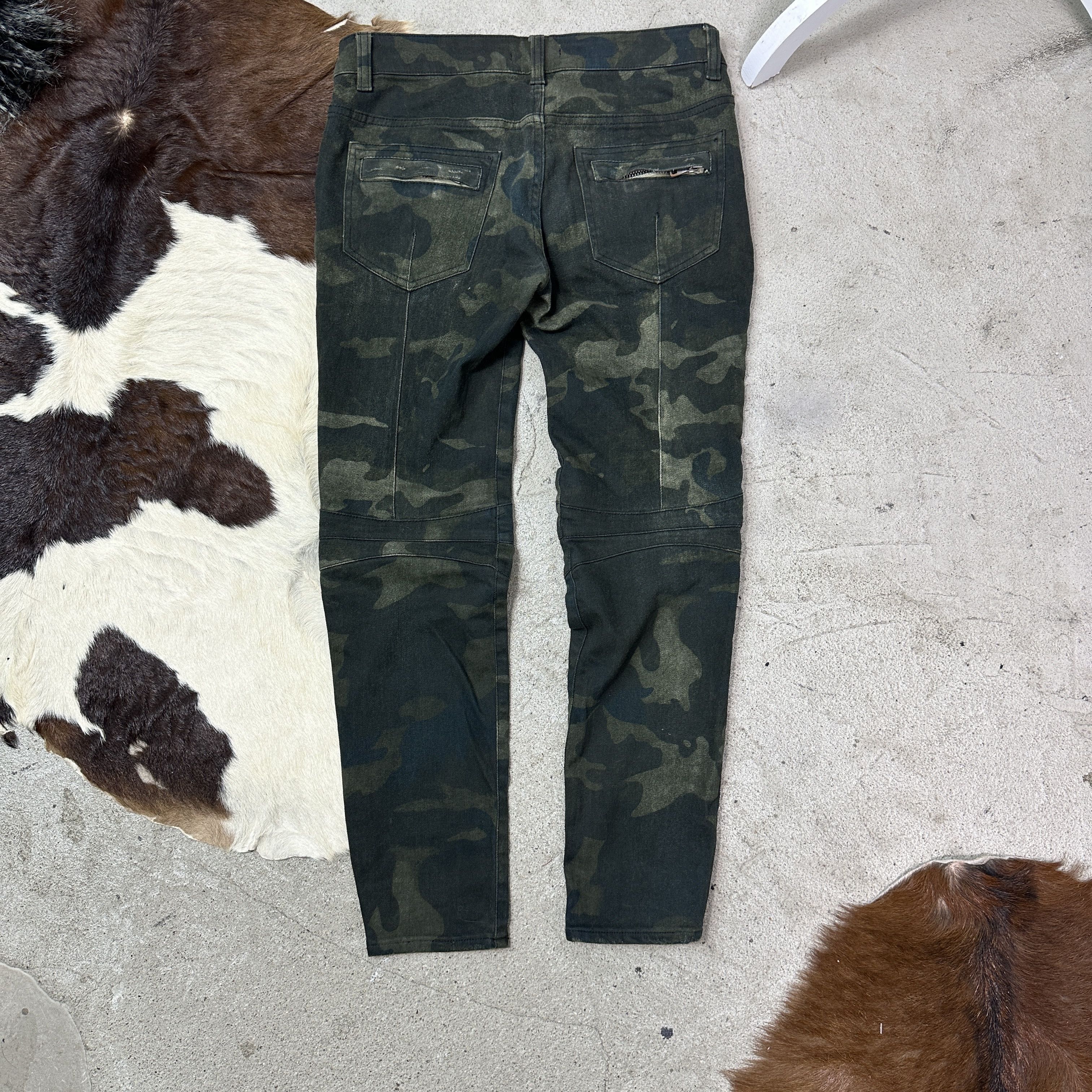 Balmain Vintage Gorpcore Camo Biker Balmain Pants Y2K Size 26" / US 2 / IT 38 - 6 Thumbnail