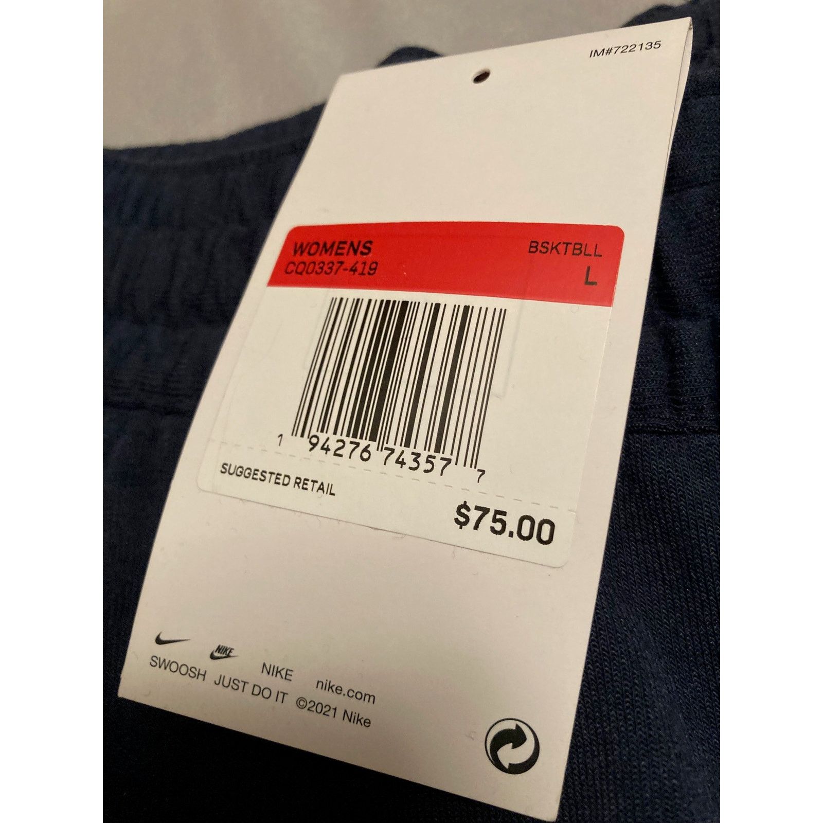 Nike NIKE DRI-FIT SHOWTIME PANTS-WOMENS Midnight/ Navy Sz L Size 38" / US 16 / IT 52 - 3 Thumbnail