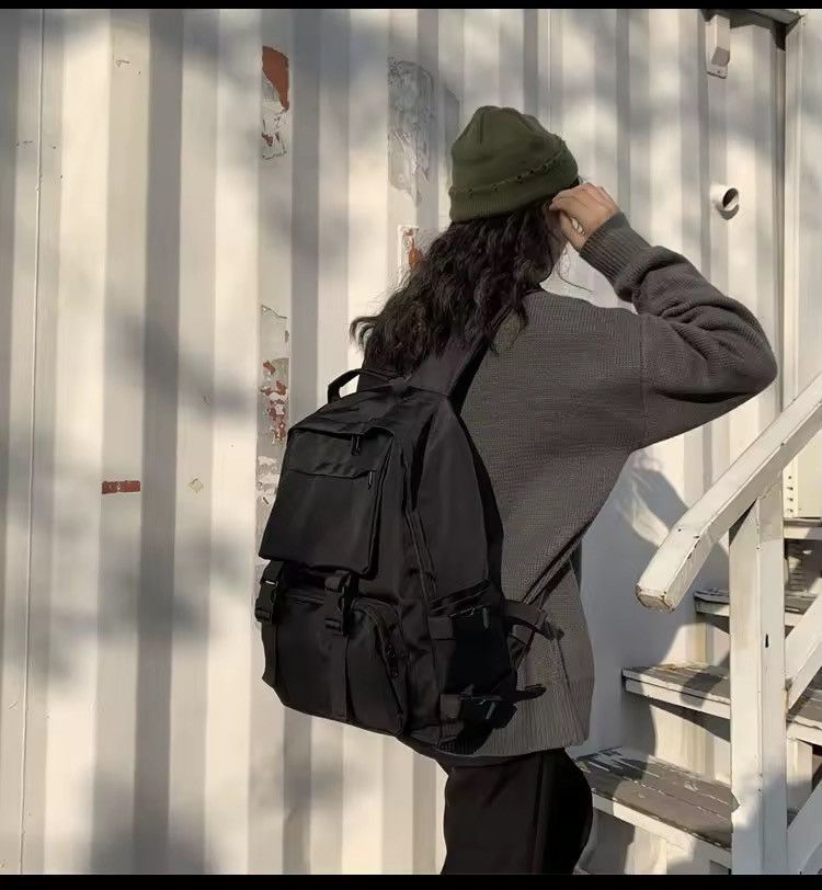 Other Casual Streetwear Capacity Canvas Large School Backpack Size ONE SIZE - 10 Thumbnail