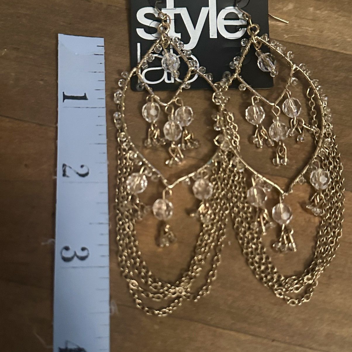 Macys M Style Lab chandelier chain earrings Size ONE SIZE - 4 Thumbnail