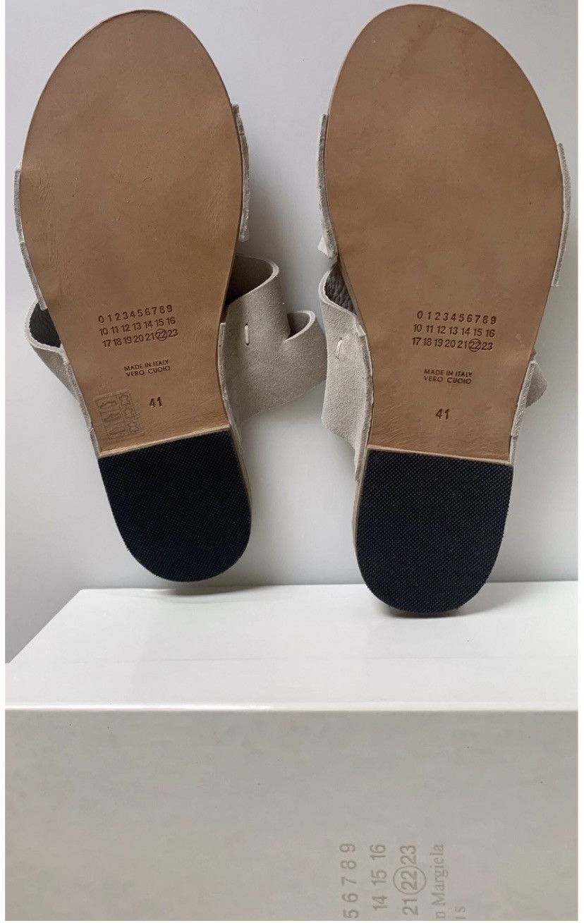 Maison Margiela Maison Margiela 🇮🇹 ash grey suede strappy band sandals 8 NIB Size US 8 / EU 41 - 9 Thumbnail