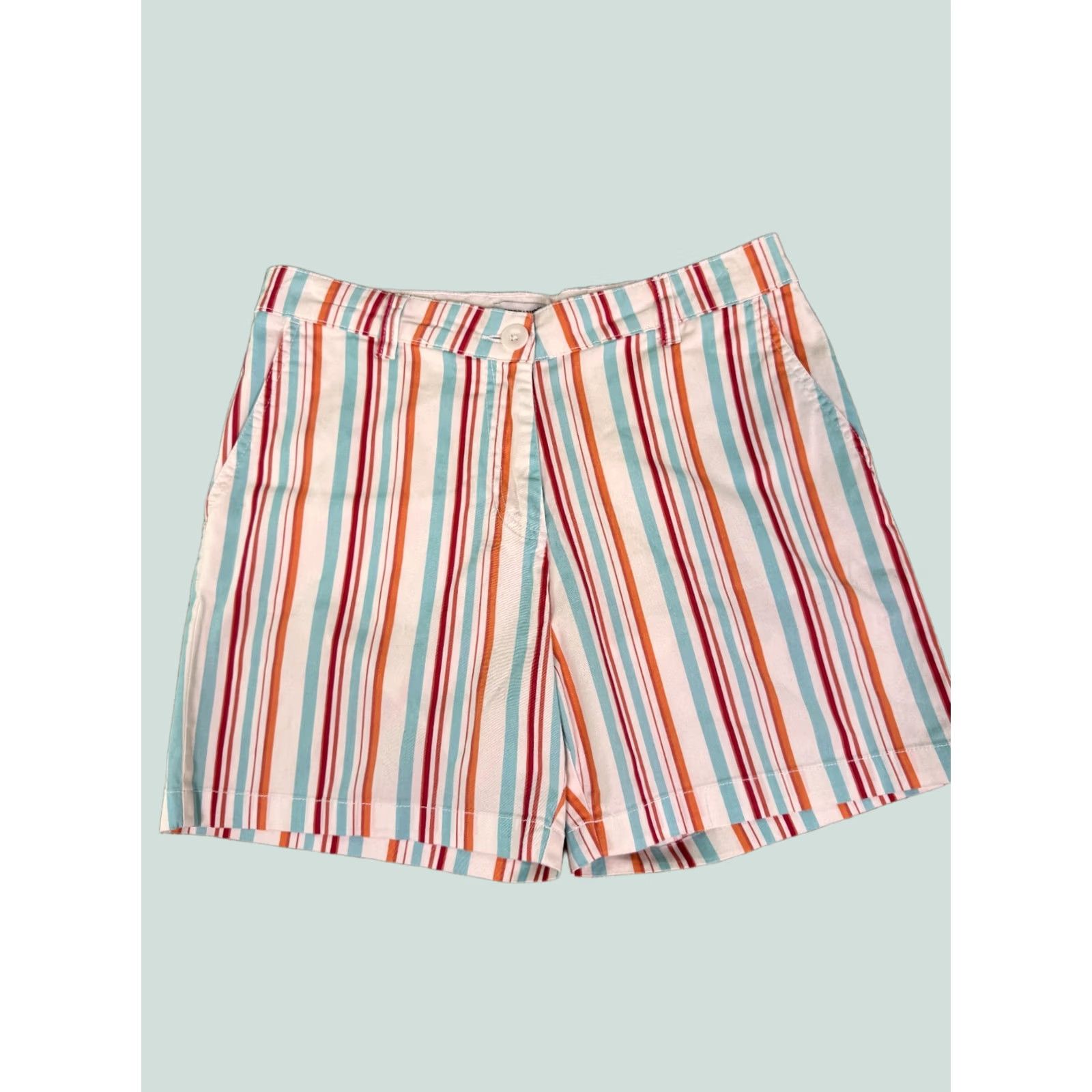 Vintage Caribbean Joe Bermuda Shorts Women's Size 6 Striped Cotton Spandex Size 28" / US 6 / IT 42 - 1 Thumbnail