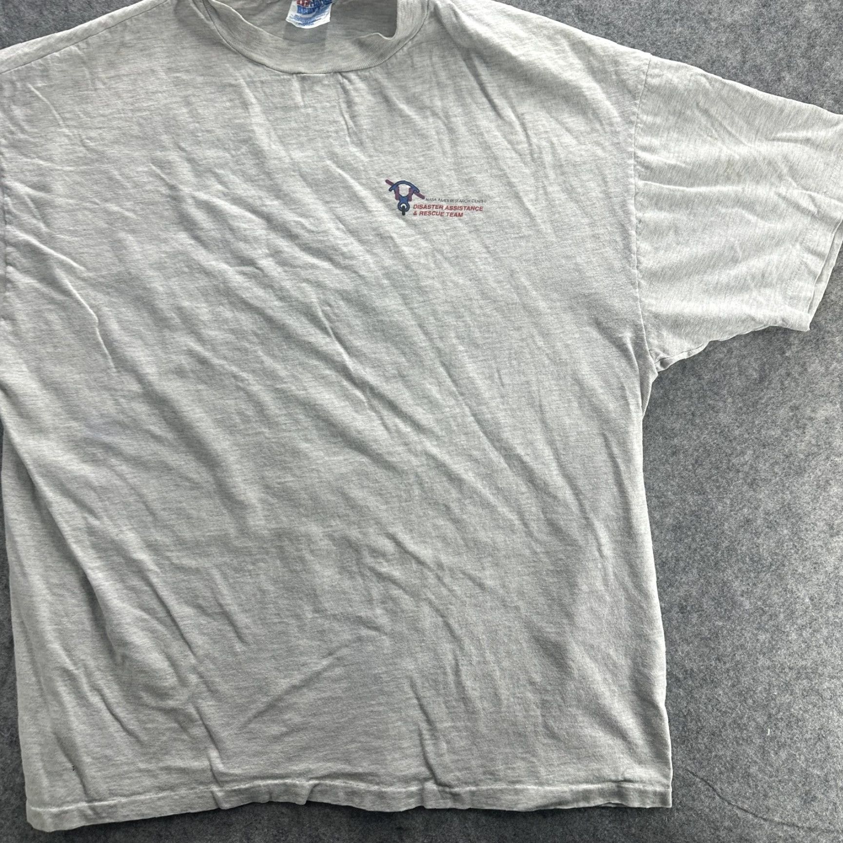 VINTAGE NASA Ames Disaster Assistance Rescue Team Shirt Mens XL Hanes 90s Tee