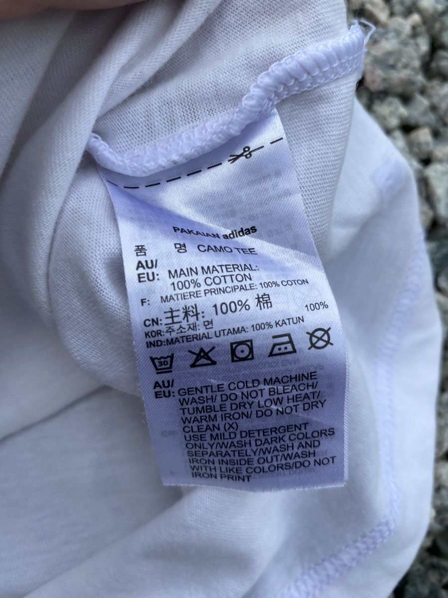 Adidas Adidas Box Logo Tees White Size M Size US M / EU 48-50 / 2 - 6 Thumbnail
