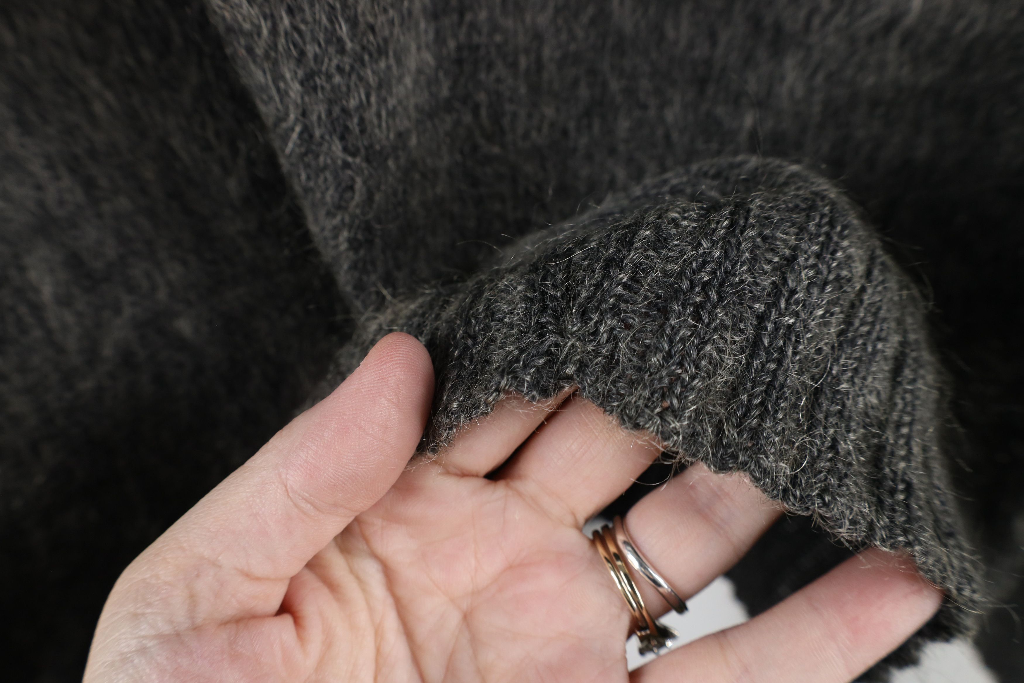 Vintage Vintage 40s 50s Streetwear Wool Shag Knit Sweater Gray Size US S / EU 44-46 / 1 - 11 Thumbnail