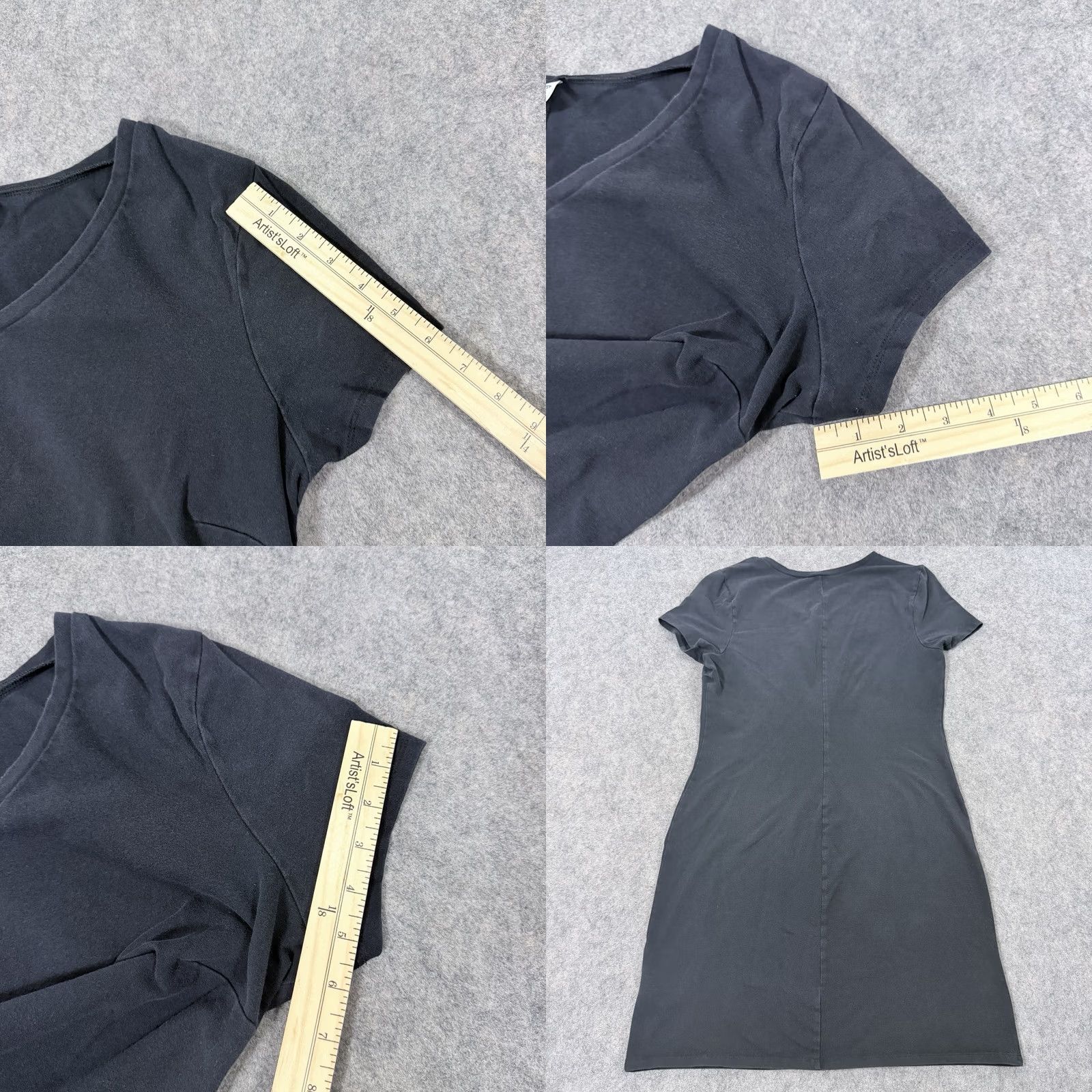 Gap GAP Stretch Casual Short-Sleeve Pullover Tee Dress Fits Women's Size Large Black Shirt Dress Women Large Black PullOver Tee Dress Size L / US 10 / IT 46 - 11 Thumbnail