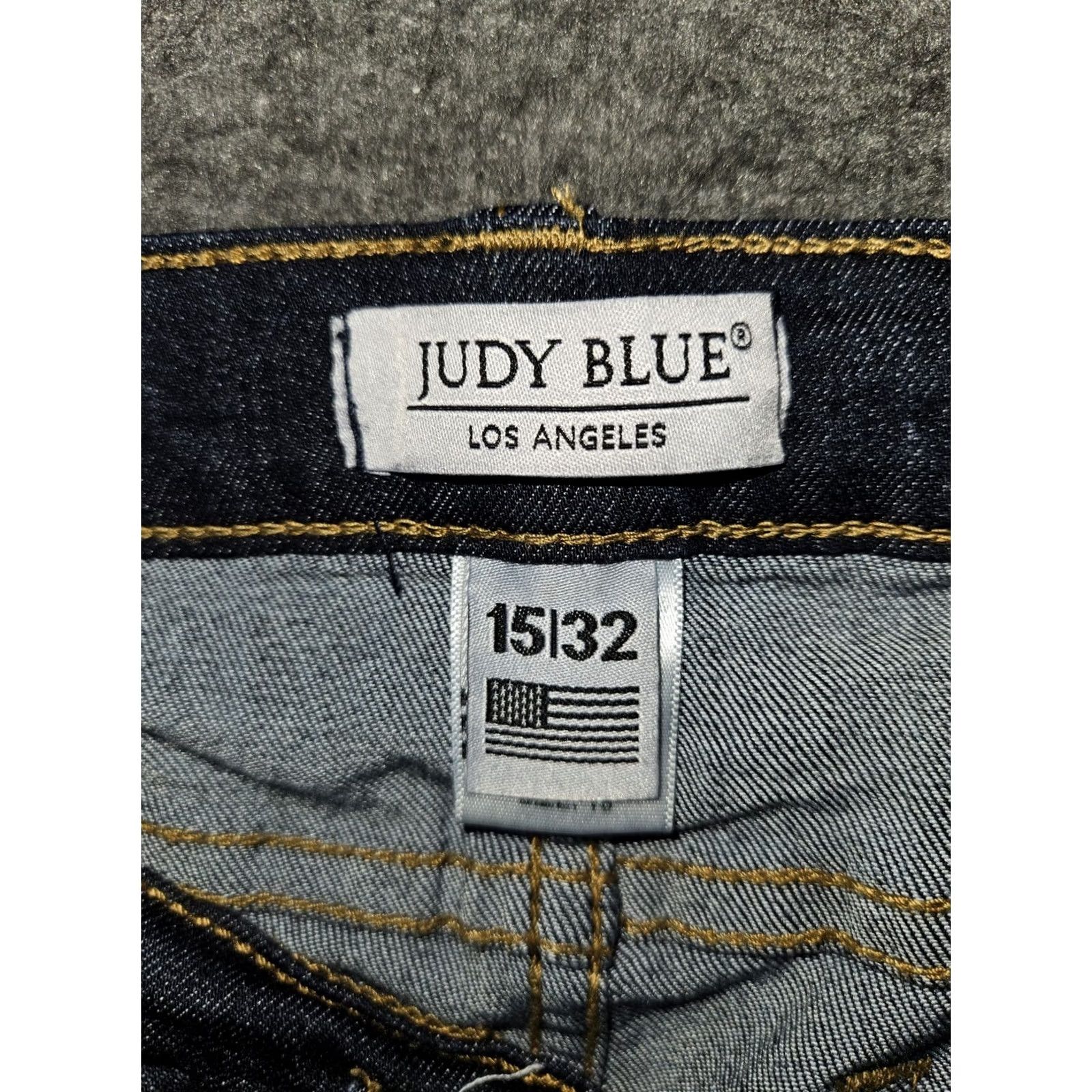 Vintage Judy Blue Jeans Women's 15/32 Skinny Mid Rise Stretch USA City Preppy Blue Denim Logo 29" Inseam Regular Fit Womens Size 36" / US 14 / IT 50 - 2 Thumbnail