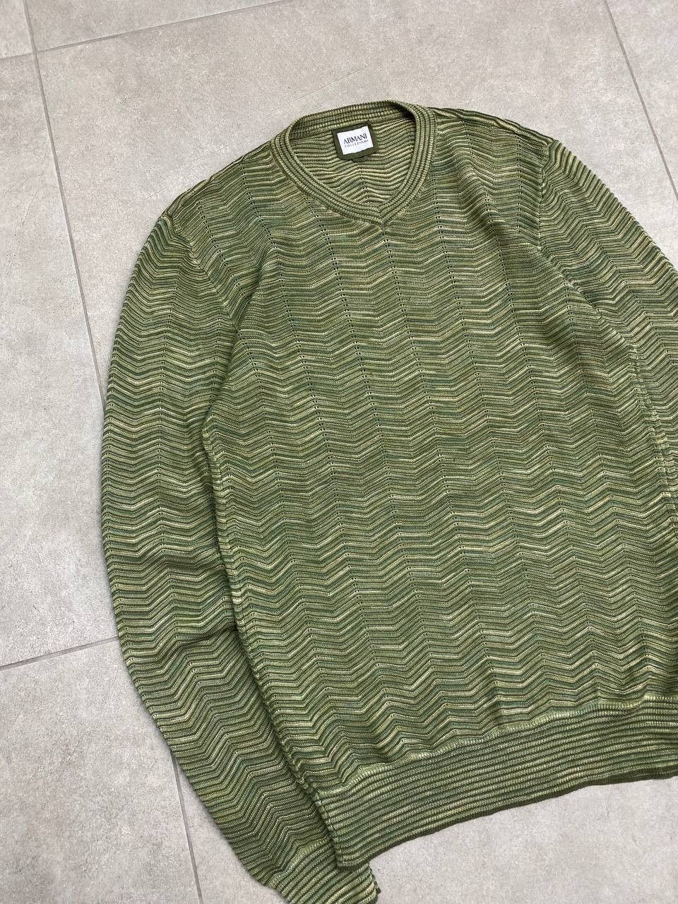 Armani Collezioni Armani Collezioni V-Neck Missoni Style Knit Sweater Size US M / EU 48-50 / 2 - 5 Thumbnail