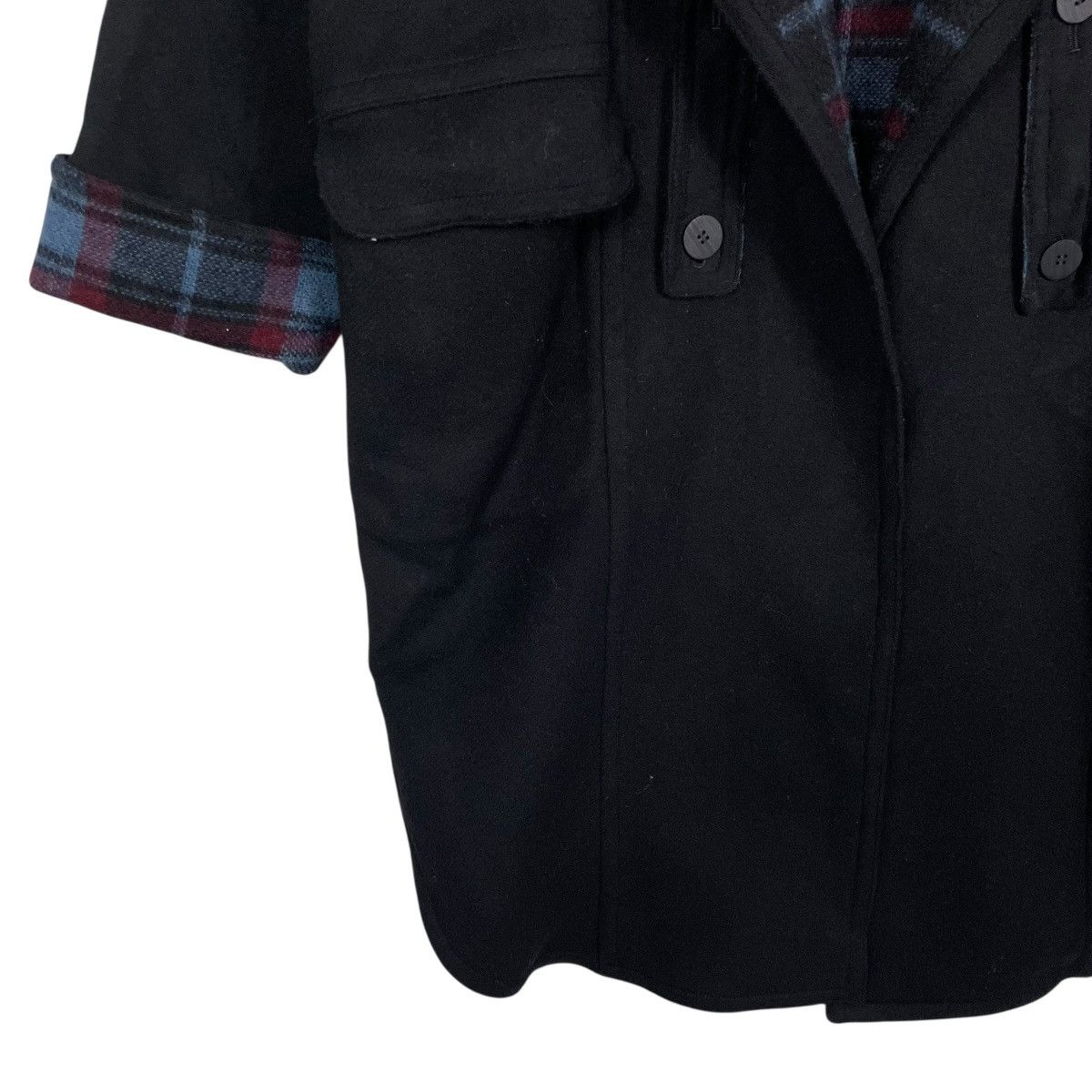 Lancel Lancel Paris Hooded Wool Coat Prominent Plaid Lining Size M / US 6-8 / IT 42-44 - 4 Thumbnail