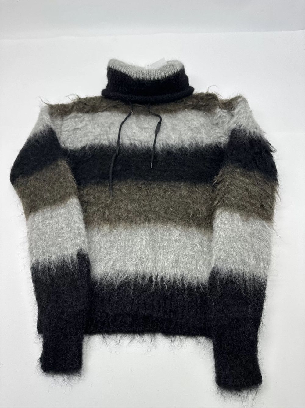 Saint Laurent Paris Saint Laurent Striped Mohair Sweater Size XS Size XS / US 0-2 / IT 36-38 - 1 Thumbnail