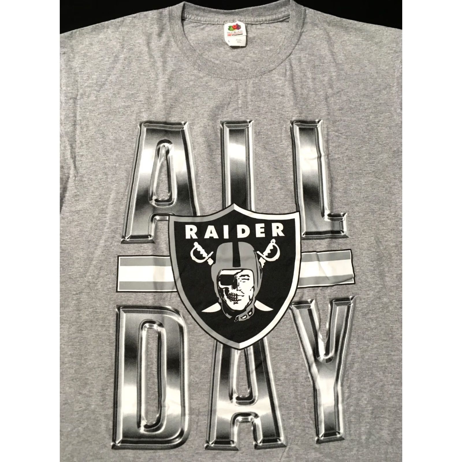 Fruit Of The Loom VINTAGE RAIDERS Football Team T-Shirt large Oakland Super Bowl ALL DAY Cool Size US L / EU 52-54 / 3 - 3 Thumbnail