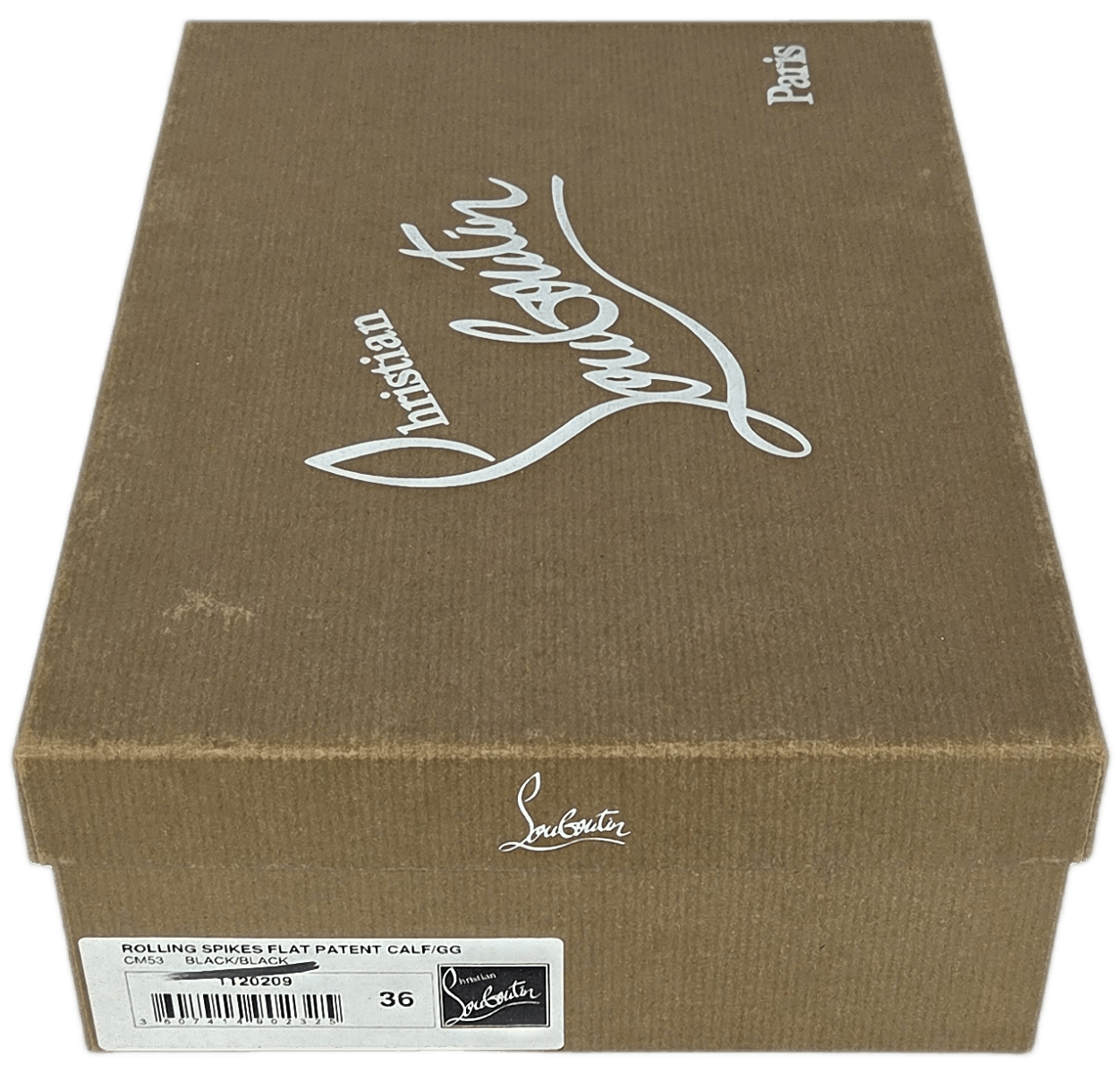 Christian Louboutin Rolling Spikes Flat Patent Calf/GG Flat loafers slip on Size US 6 / IT 36 - 8 Thumbnail