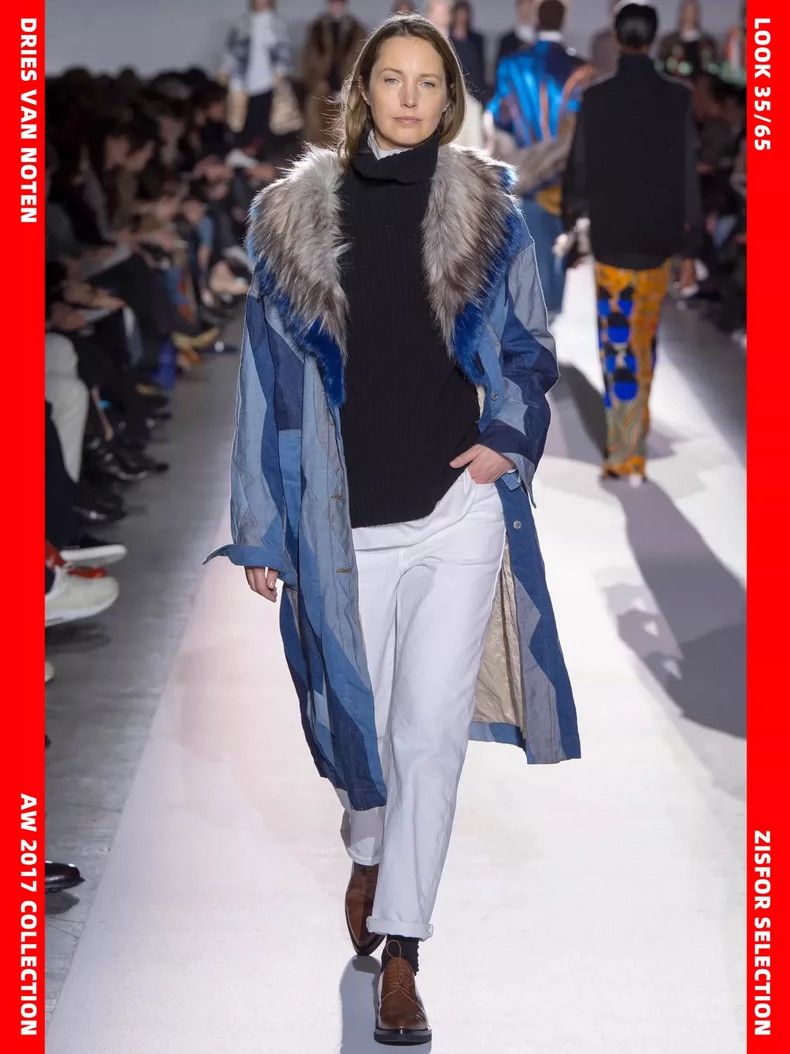 Dries Van Noten Dries Van Noten Blue denim patchwork coat Size S / US 4 / IT 40 - 1 Thumbnail