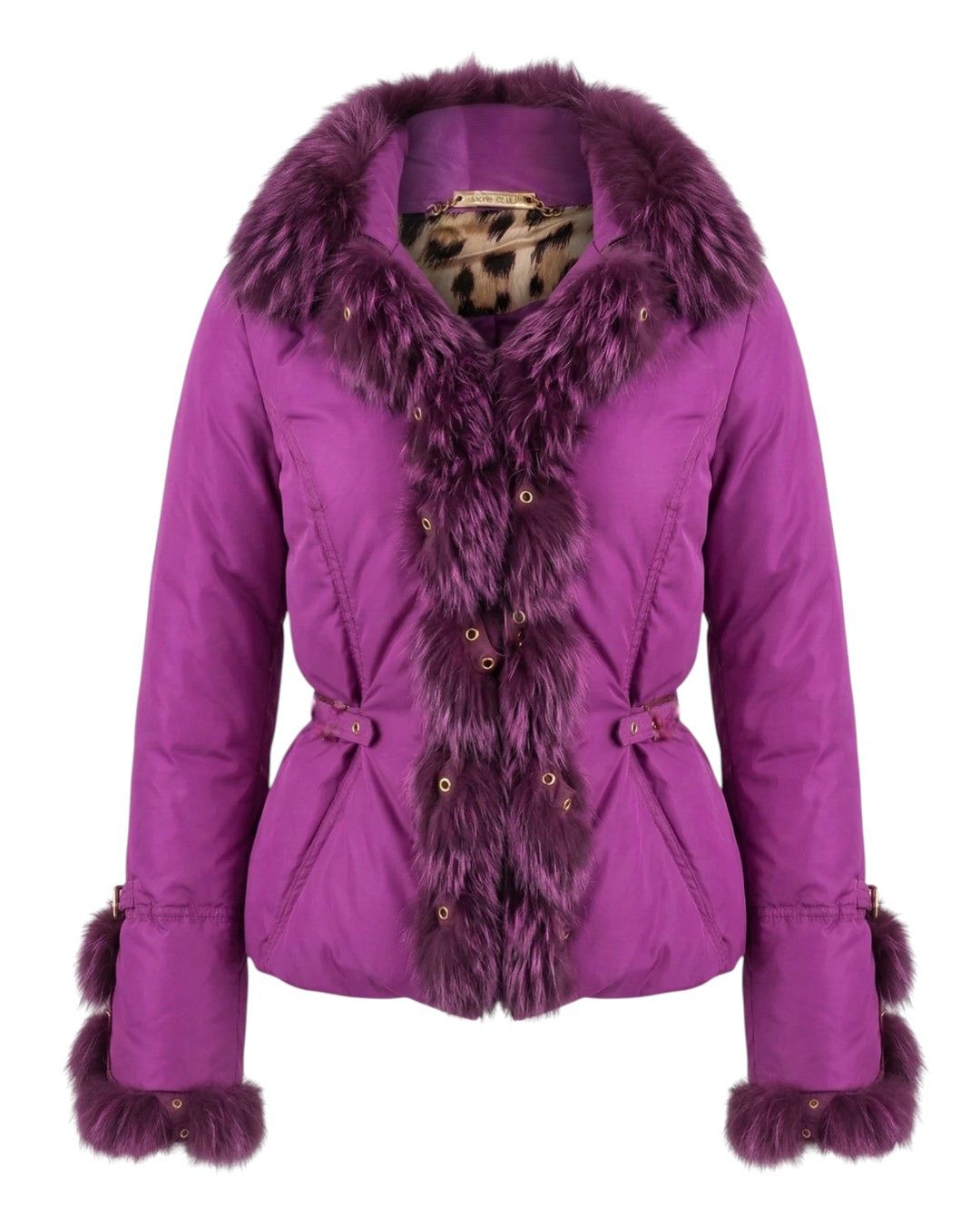 Roberto Cavalli FOX FUR GOOSE DOWN PUFFER JACKET Size M / US 6-8 / IT 42-44 - 1 Thumbnail