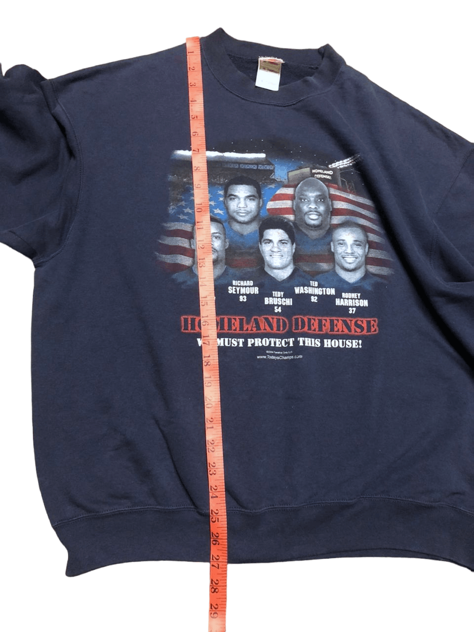 NFL HOMELAND DEFENSE PatriotsTEDY BRUSCHI TY LAW RODNEY HARRISON Size US XL / EU 56 / 4 - 13 Thumbnail