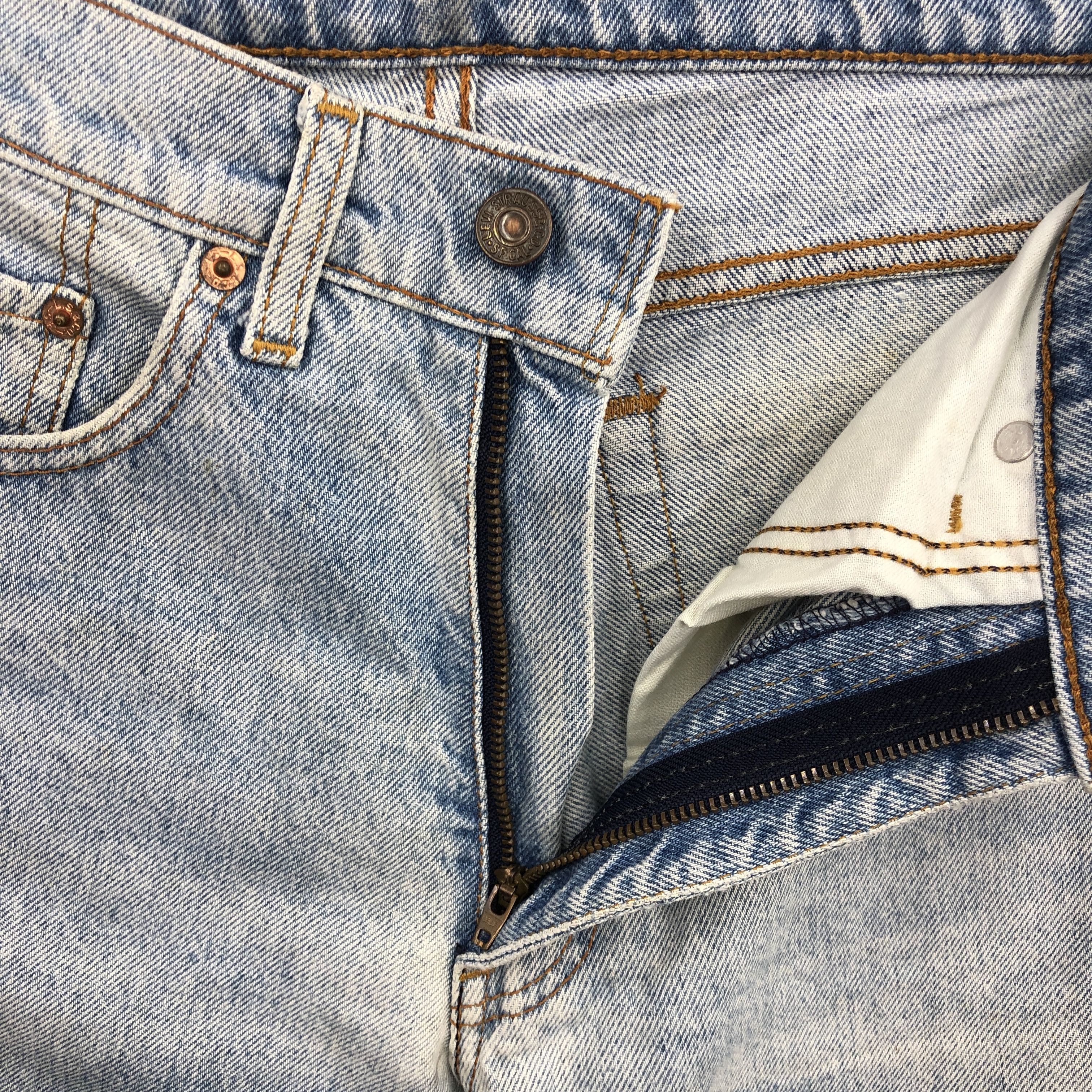 Levi's 90s Dirty Levis 515 Faded Stone Wash Jeans Light Wash Denim Size 28" / US 6 / IT 42 - 5 Thumbnail