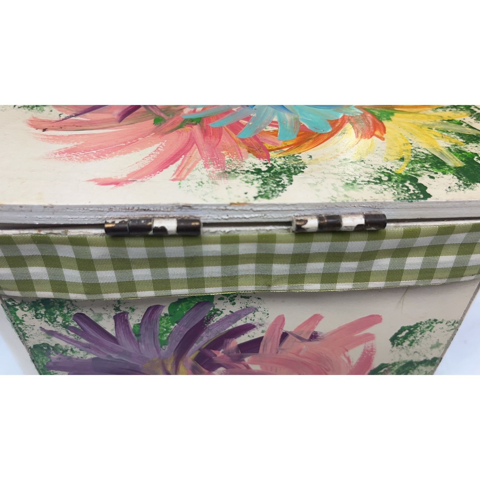Other Vintage Vicki Jean wood purse Box Hand Painted Flowers Signe Size ONE SIZE - 17 Thumbnail