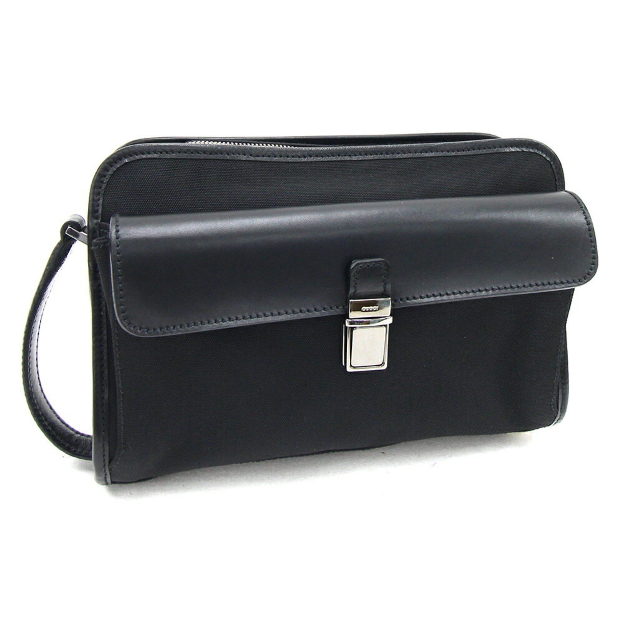Gucci Gucci Second Bag 108844 Black Nylon Canvas Leather Clutch Men's GUCCI Size ONE SIZE - 1 Thumbnail