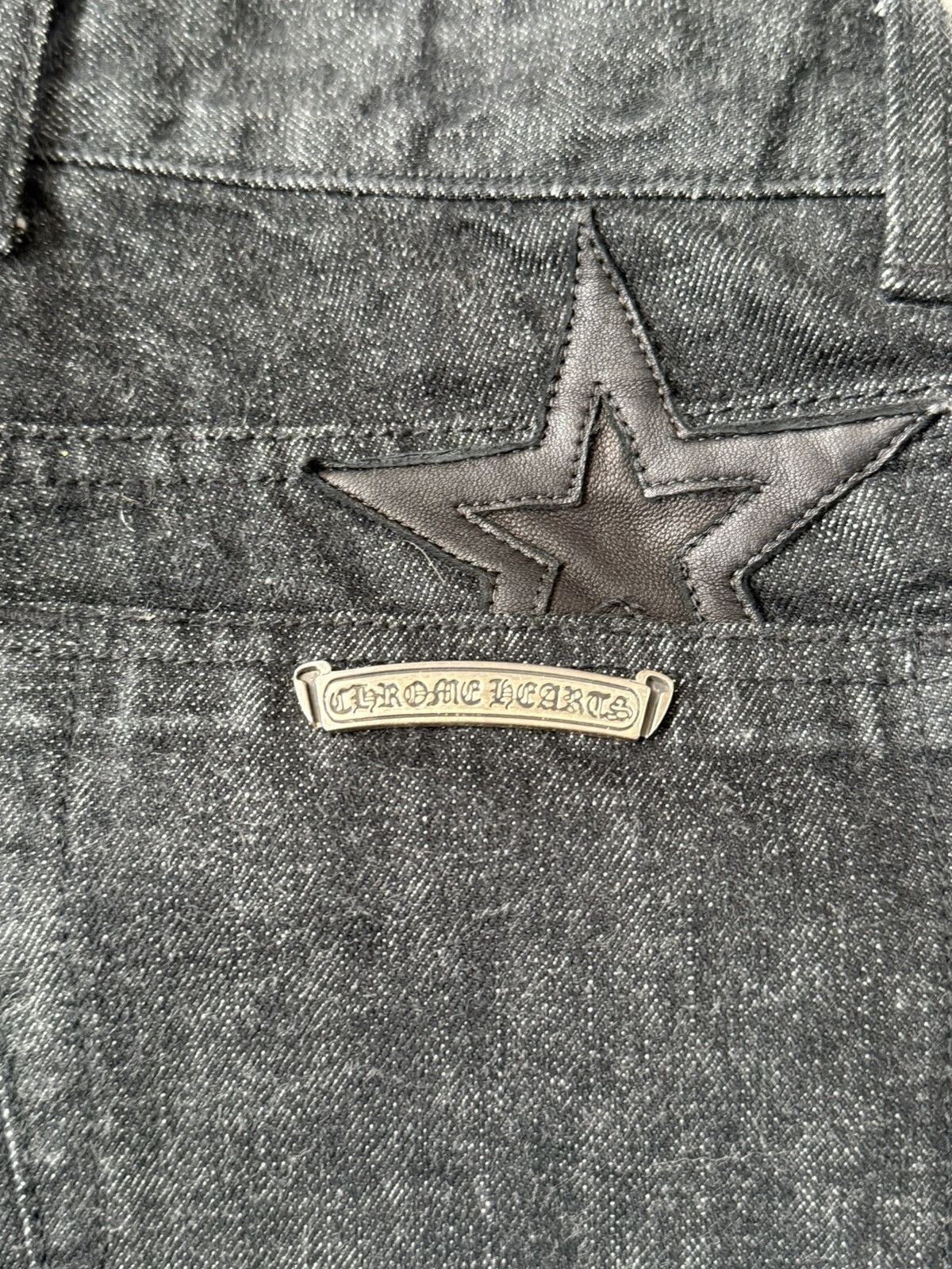 Chrome Hearts Chrome Hearts Fleur Knee Star Patch Denim Size US 31 - 3 Thumbnail
