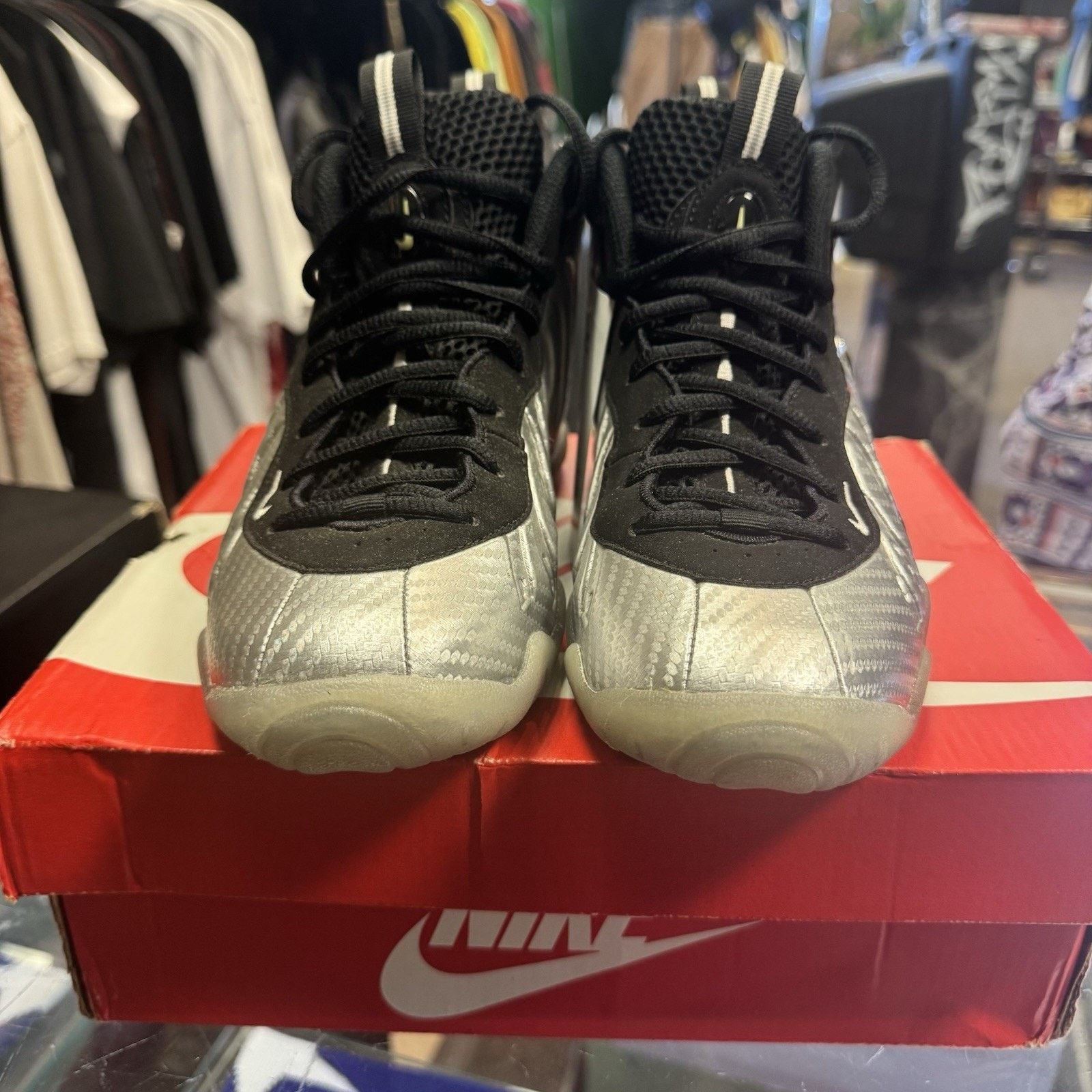 Nike Size 4 Nike Air Foamposite Pro Silver Surfer Size US 5.5 / EU 38 - 3 Thumbnail