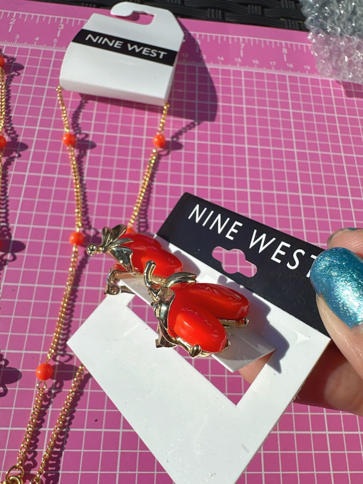 Nine West Nine West 2pc set necklace + earring comfortable clip on Size ONE SIZE - 3 Thumbnail