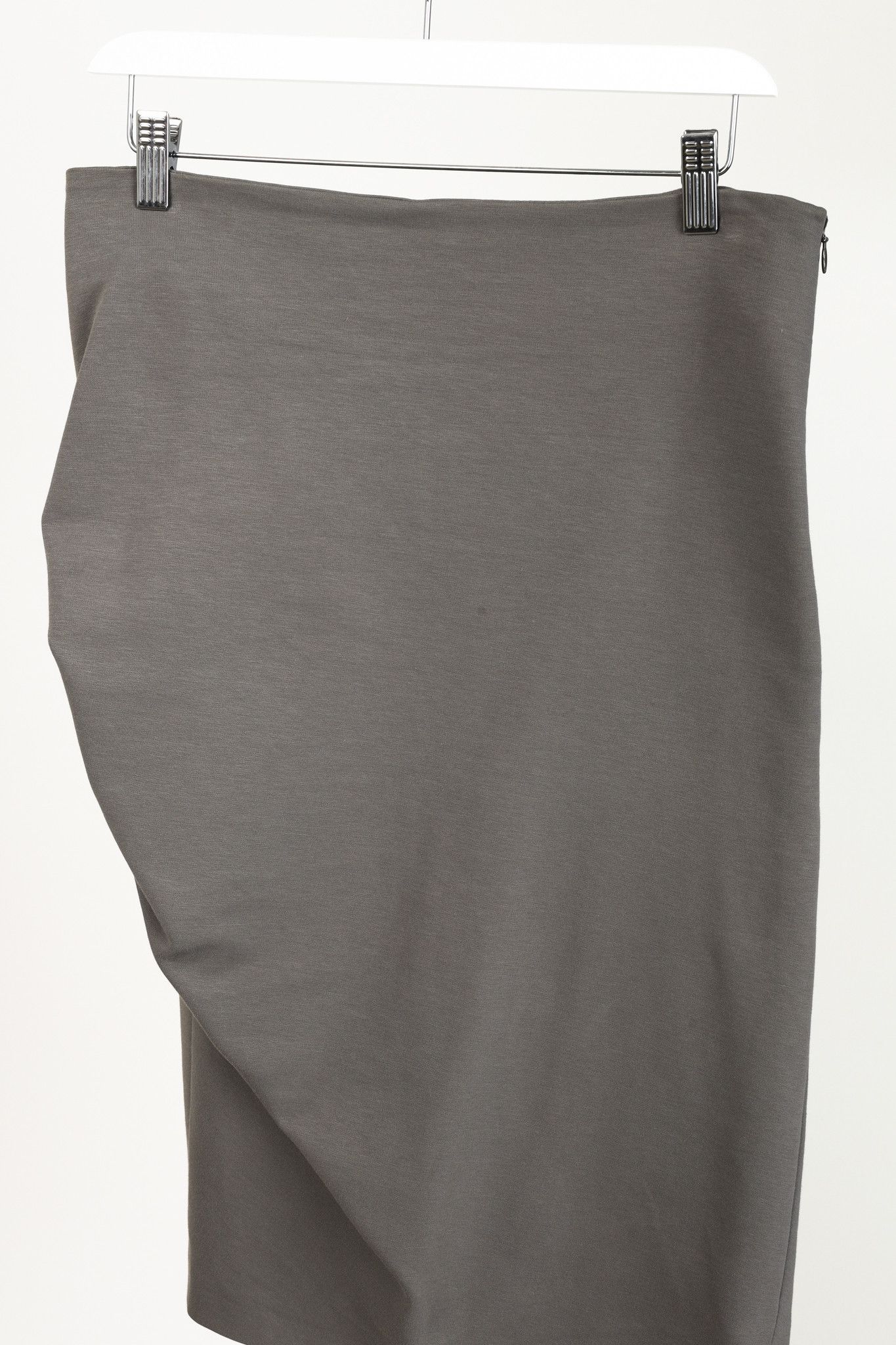 Brunello Cucinelli Brunello Cucinelli Grey Ruched Stretch Skirt Size 31" - 3 Thumbnail