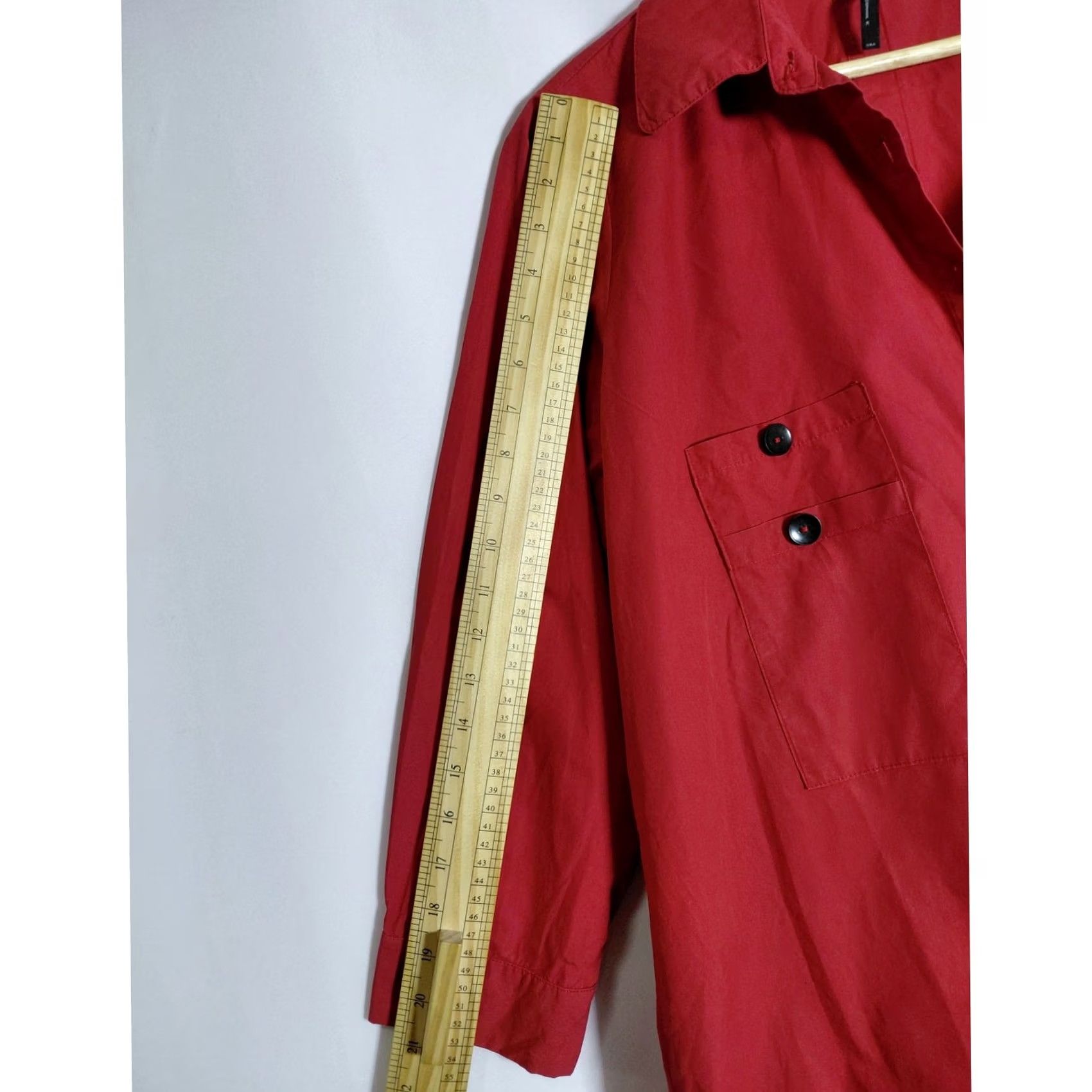 Vintage IC by Connie K Red Top Womens Woven Blouse M Size M / US 6-8 / IT 42-44 - 5 Thumbnail