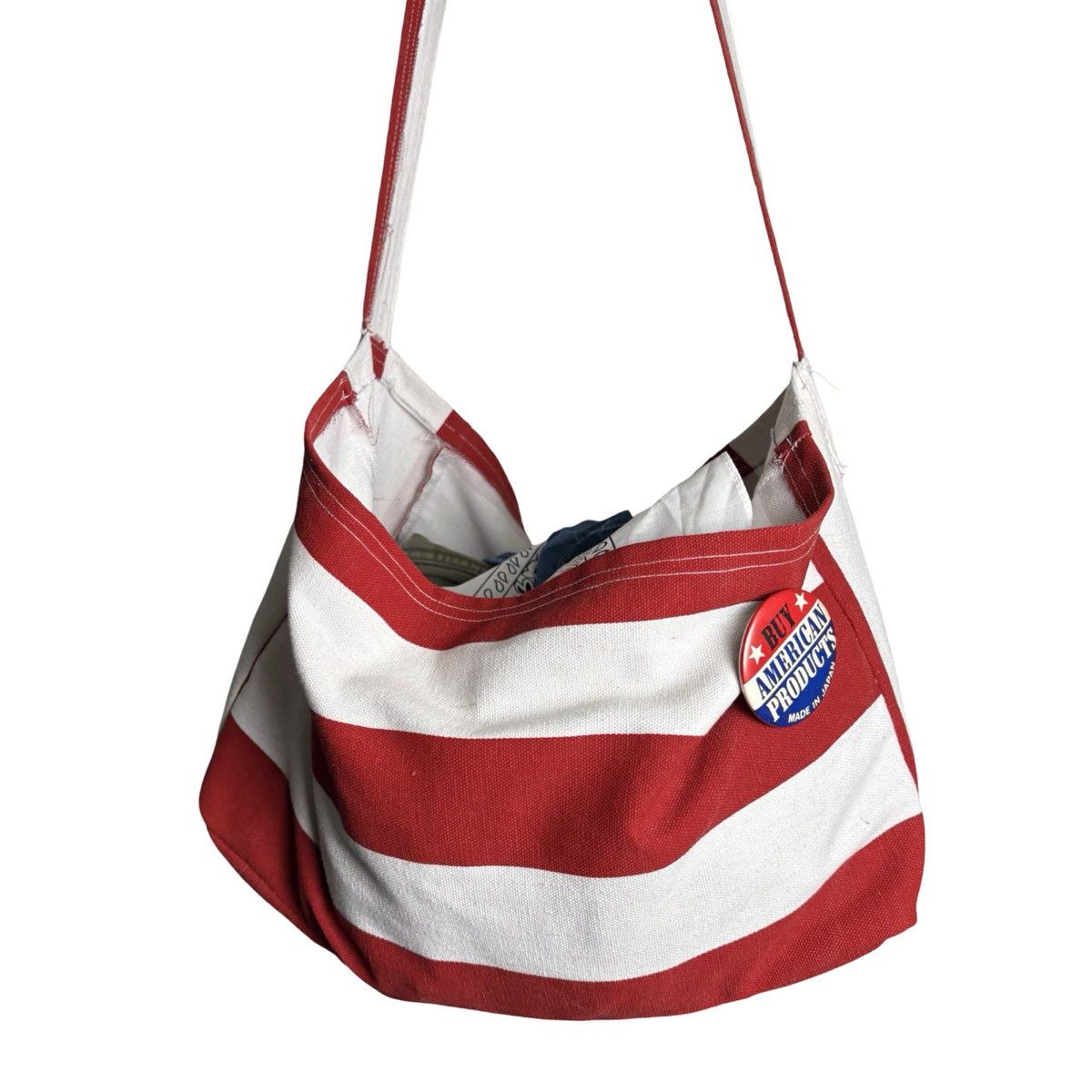Other W&G Striped Newspaper Boy Bag Repurposed Canvas Where Waldo Size ONE SIZE - 1 Thumbnail
