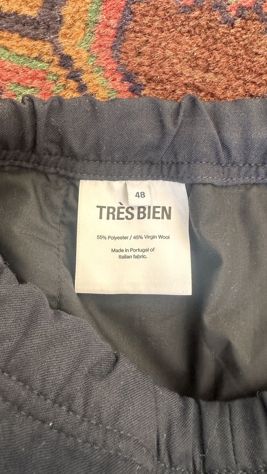 Très Bien 's 'Departure' trousers, Navy/Black sz 48