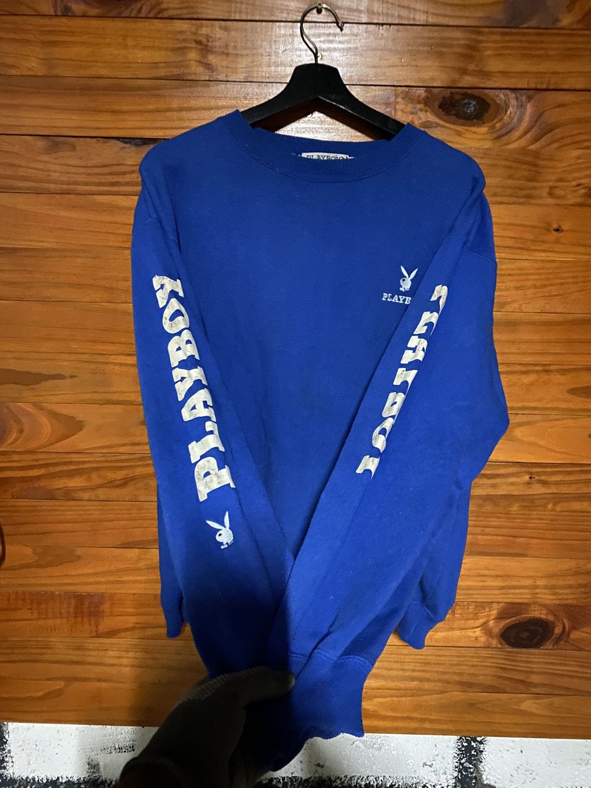 Playboy Vintage Playboy Blue Crewneck Sweatshirt XL Retro 90s Style Size US XL / EU 56 / 4 - 13 Thumbnail