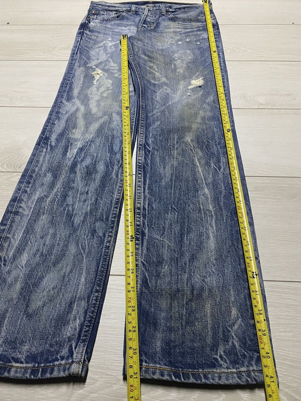Levi's Vintage Levis 501 Bleached Distressed Jeans Size US 30 / EU 46 - 15 Thumbnail