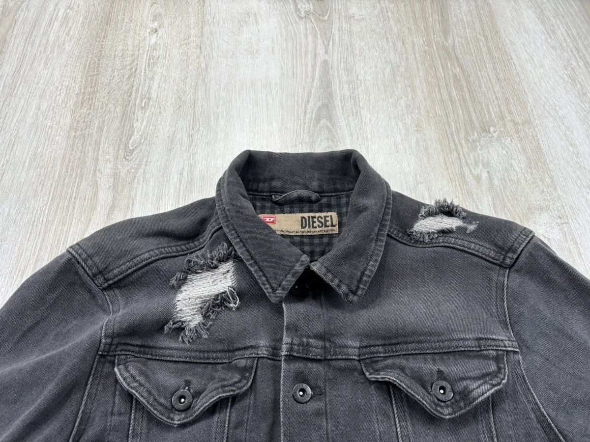 Diesel Womens denim jacket Diesel Size S/M Color Gray Size M / US 6-8 / IT 42-44 - 4 Thumbnail