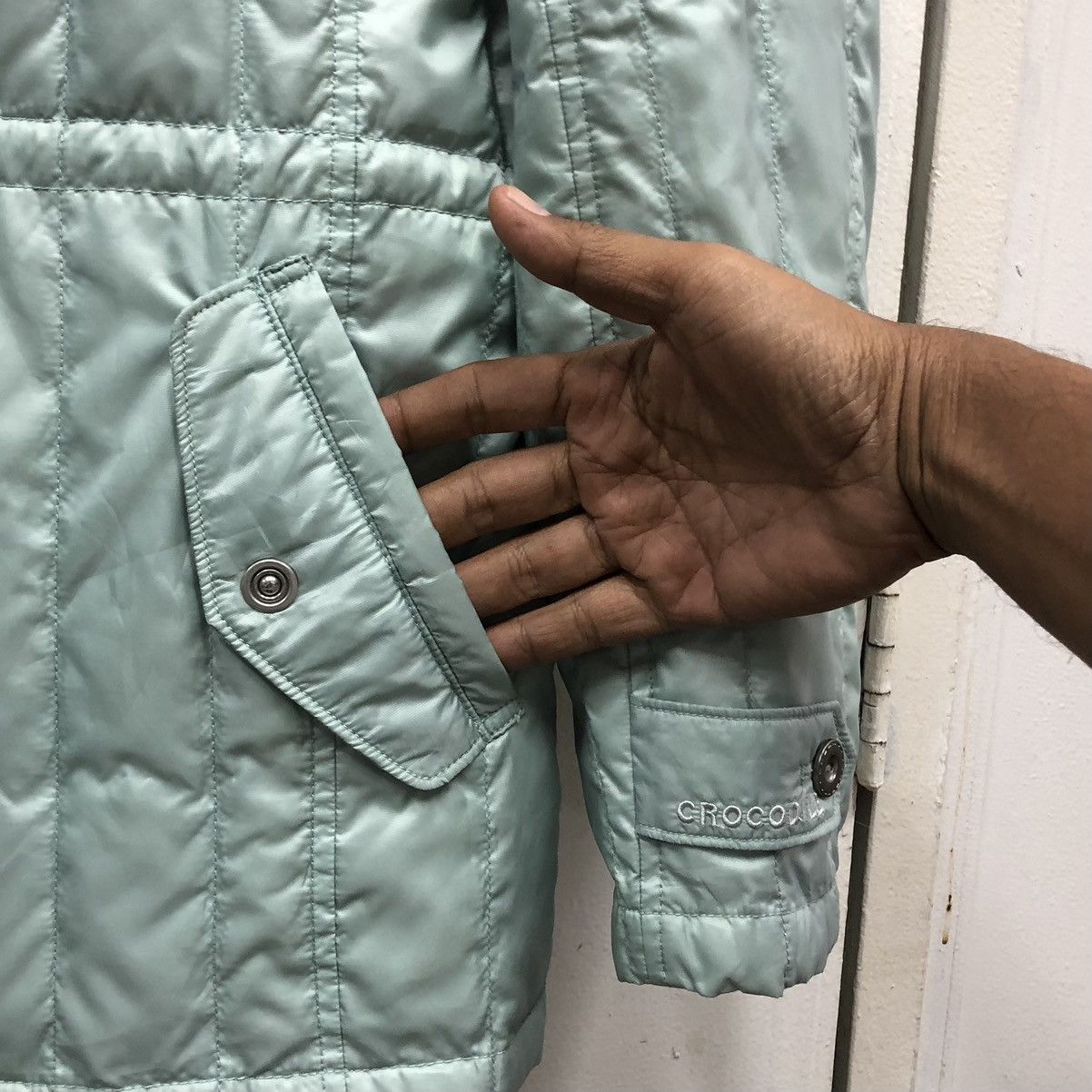 Japanese Brand Crocodile Quilted Light Puffer Jacket Size US L / EU 52-54 / 3 - 8 Thumbnail