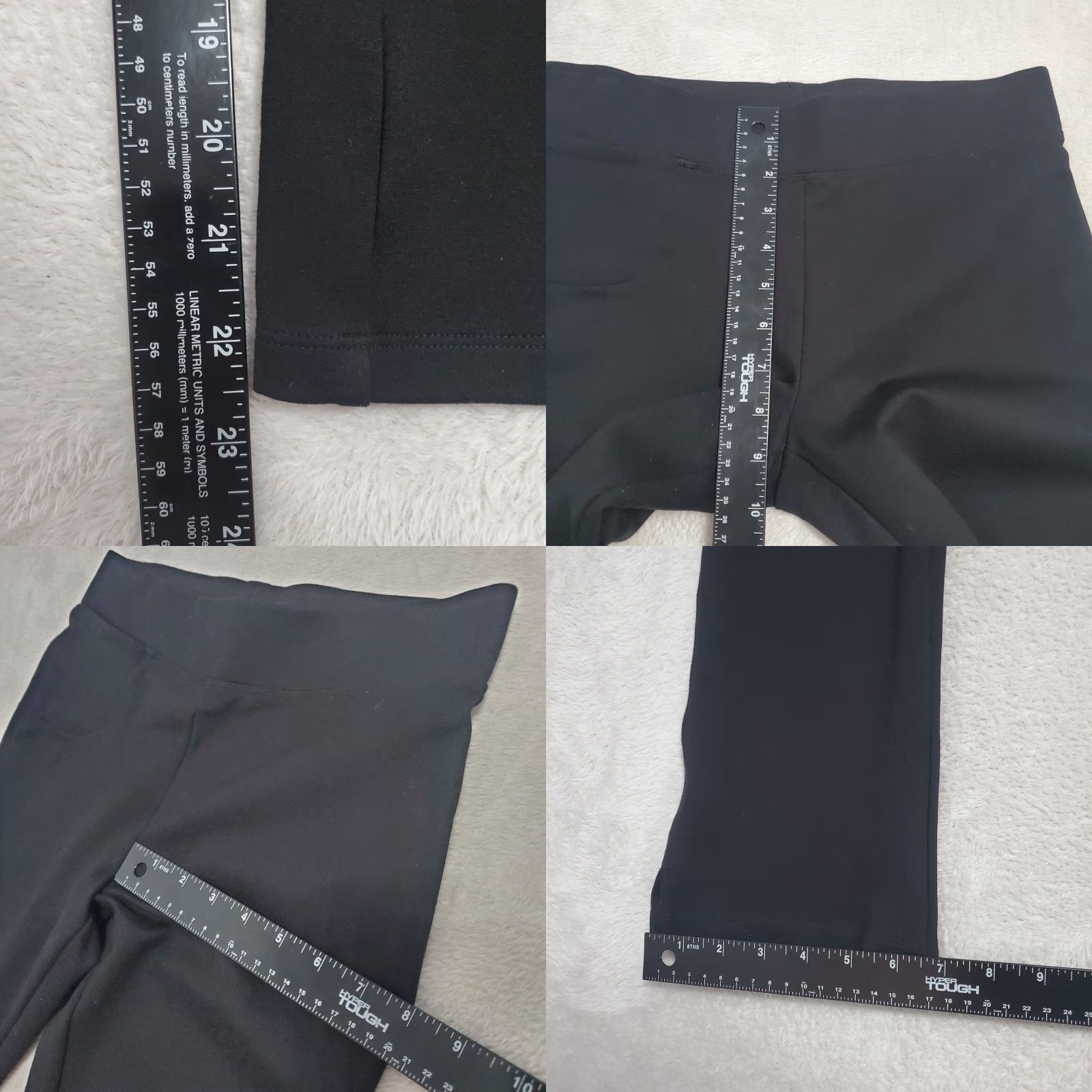 Quince Quince Pants Womens XS Black Ultra Stretch Ponte Kick Flare Pull On Crop Size 26" / US 2 / IT 38 - 8 Thumbnail