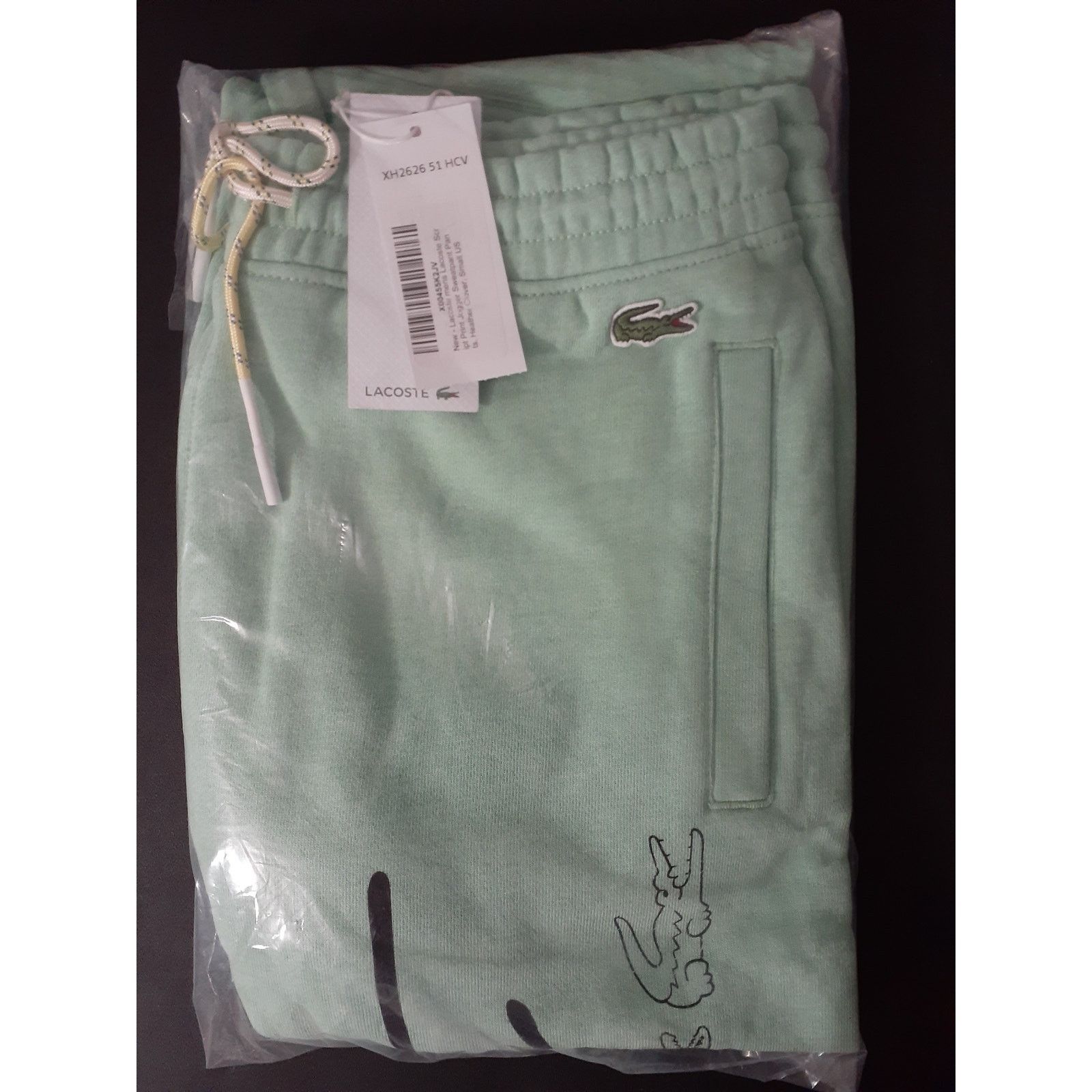 Lacoste Lacoste Men's Signature Cotton Fleece Sweatpants Green S Size US 30 / EU 46 - 2 Thumbnail
