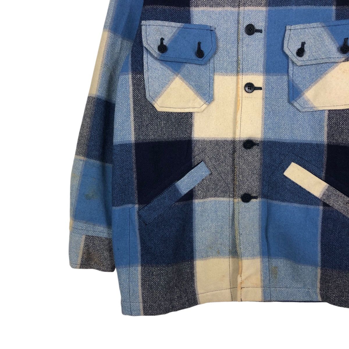 Flannel 📌Vintage Wool Button Jacket R. Brown Tartan Design Check Size US M / EU 48-50 / 2 - 5 Thumbnail