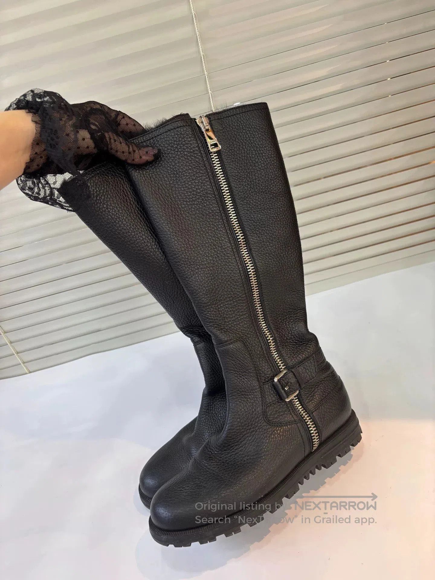 Gucci Gucci Black Leather Long Boots. Size US 4.5 / IT 34.5 - 2 Thumbnail
