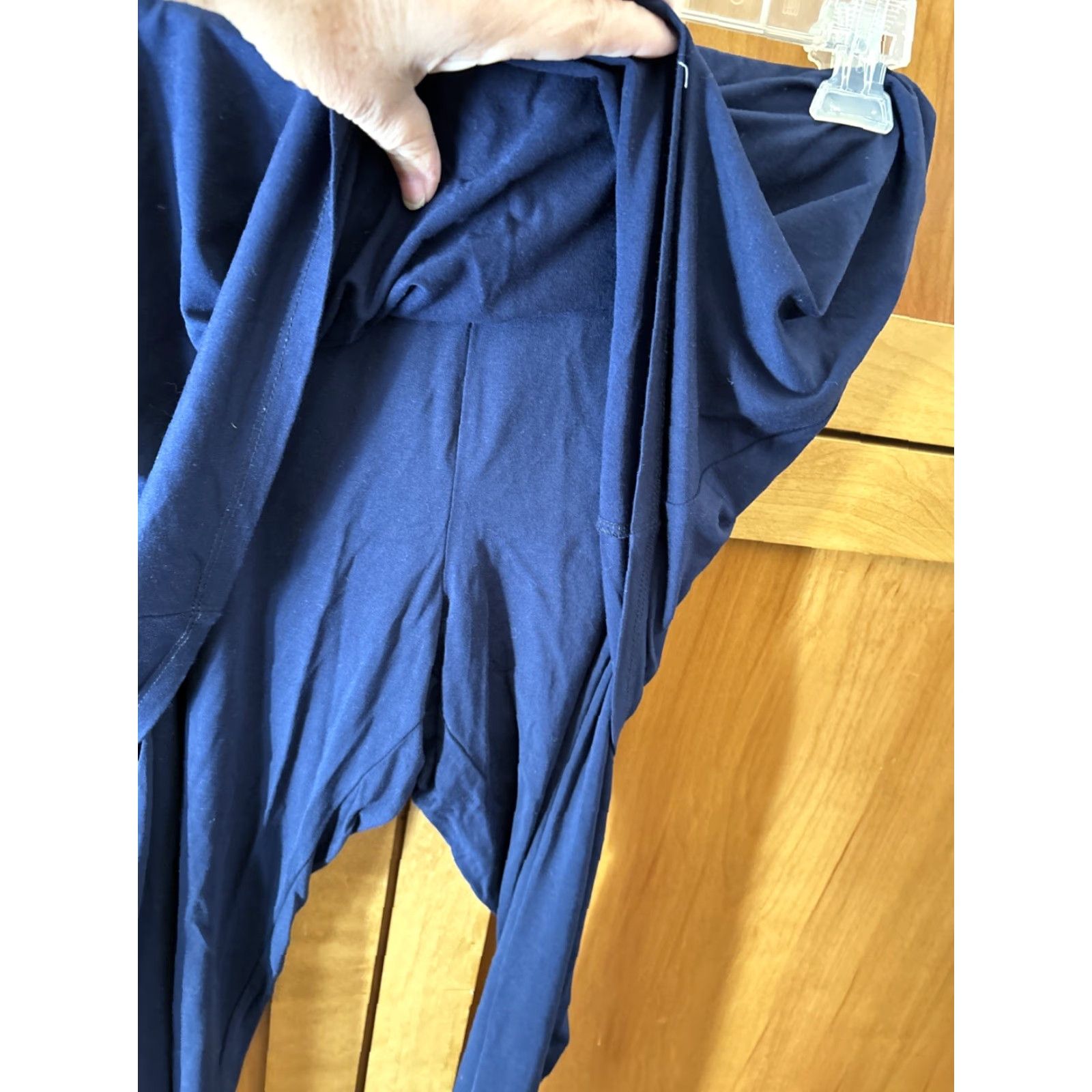 Vintage Pure Essence Urbanology L Navy Blue Bamboo Spandex Skirted Legging Pull On Regular Womens Size L / US 10 / IT 46 - 6 Thumbnail