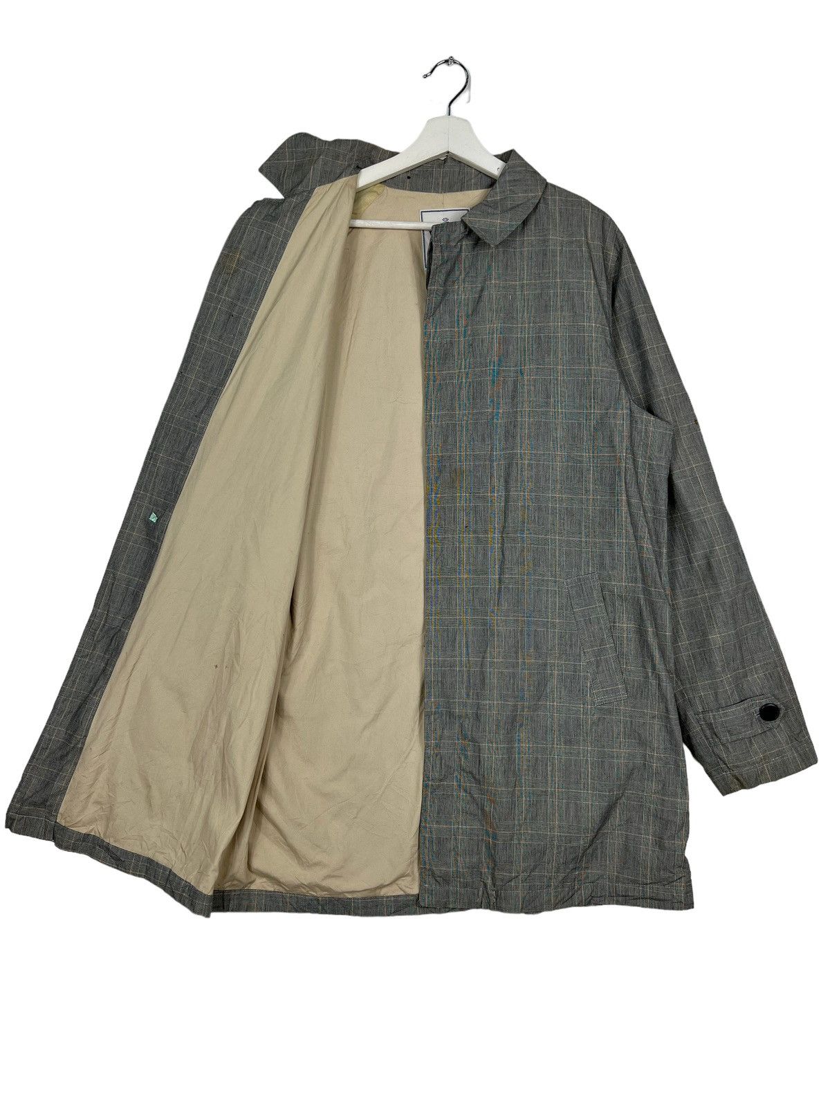 Baracuta 🔥 BARACUTA BLUE LINE CHECKER TRENCH COAT Size US M / EU 48-50 / 2 - 9 Thumbnail