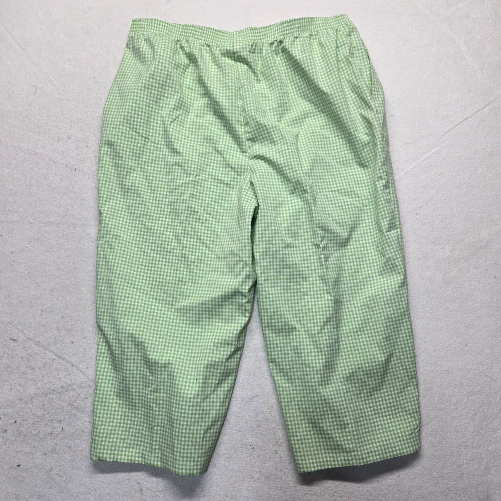 Vintage VINTAGE Southern Lady Pants Women Regular Size 16 Green Elastic Waist Pockets Casual Flat Front Straight 90s Ladies Size 38" / US 16 / IT 52 - 8 Thumbnail