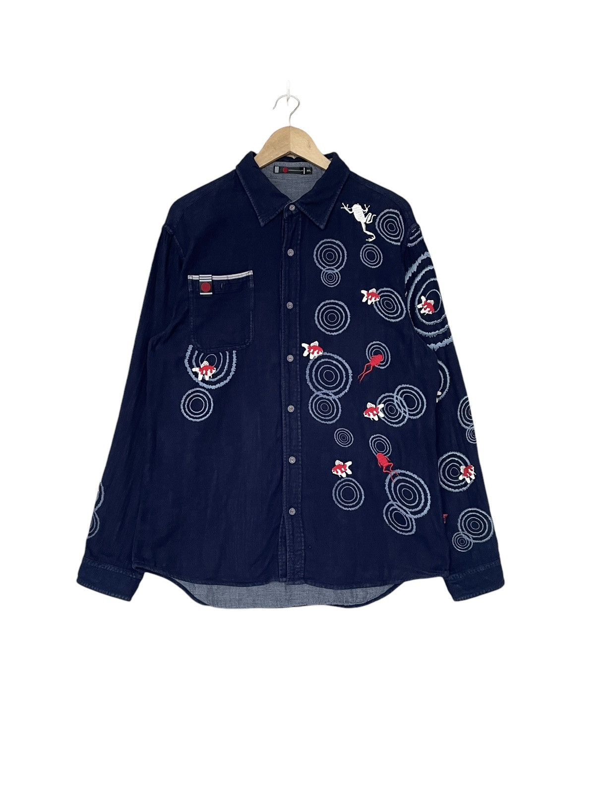 Japanese Brand Vintage Japanese Brand Sanmaruichi Sukajan Shirt 1990s Size US XXL / EU 58 / 5 - 1 Thumbnail