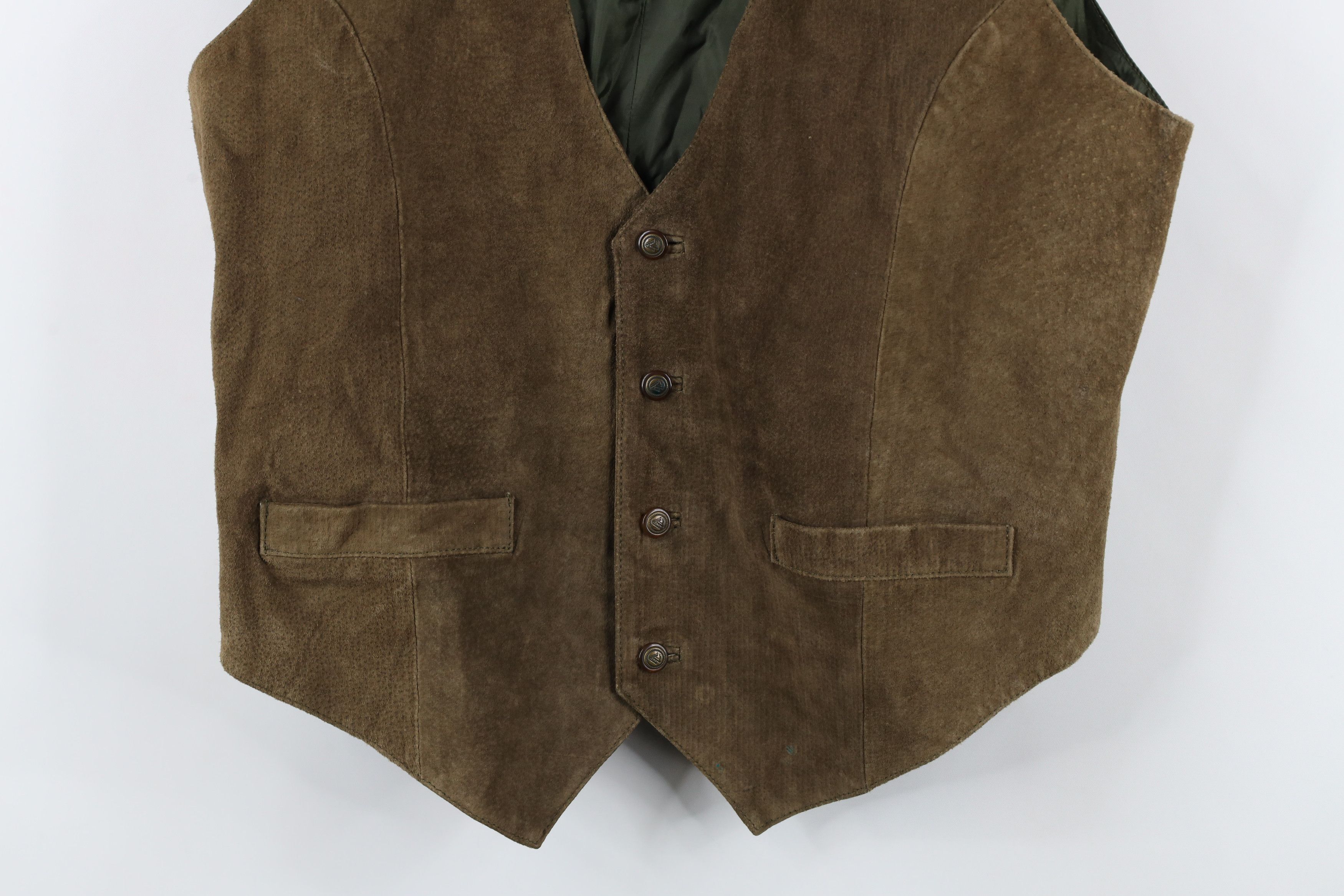 Vintage Vintage 90s Streetwear Suede Leather Buckle Back Vest Jacket Size US M / EU 48-50 / 2 - 3 Thumbnail