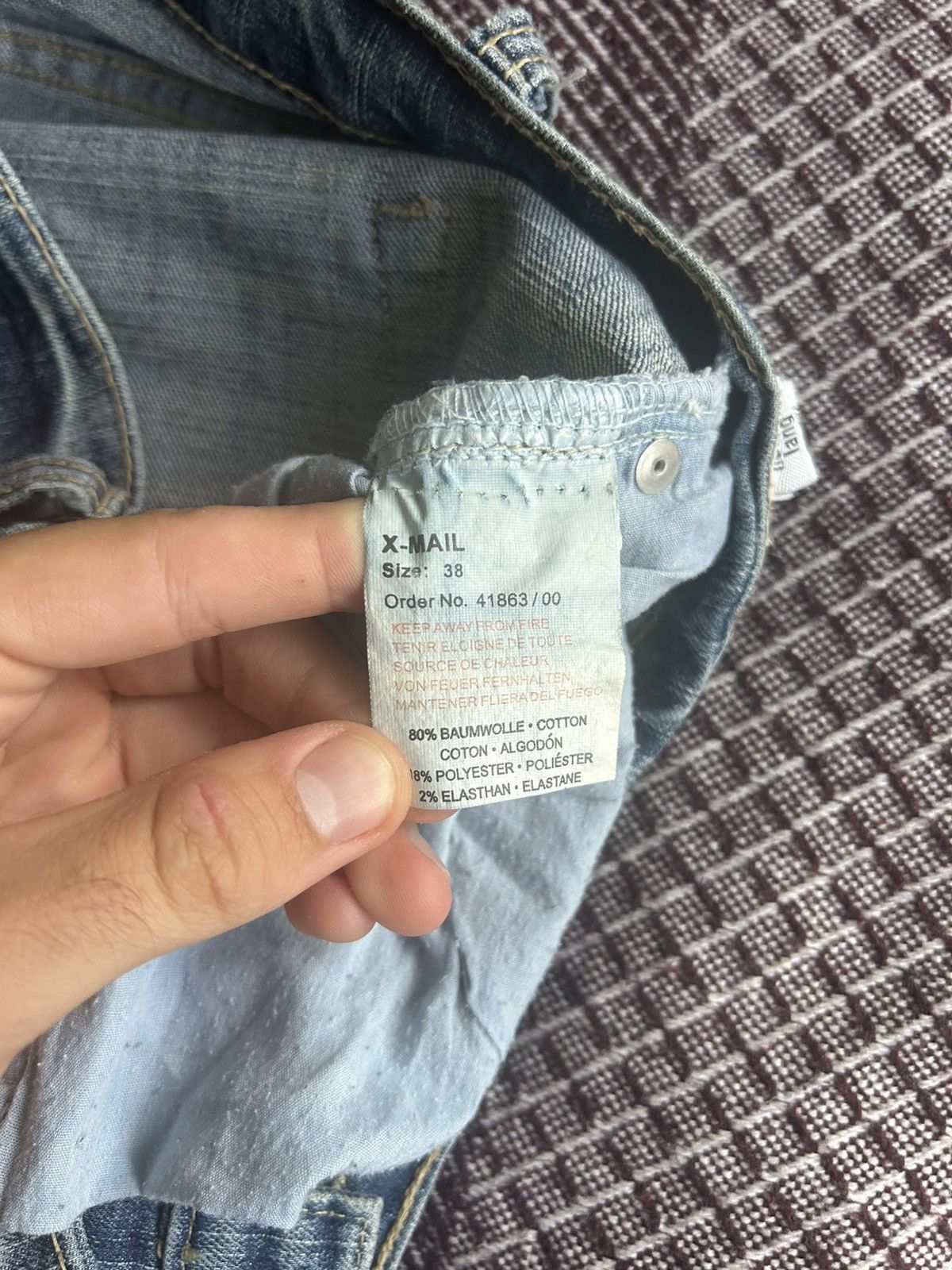 Japanese Brand Vintage X-Mail Japanese Style Faded Jeans Flared Size 38 Y2K Size 28" / US 6 / IT 42 - 9 Thumbnail